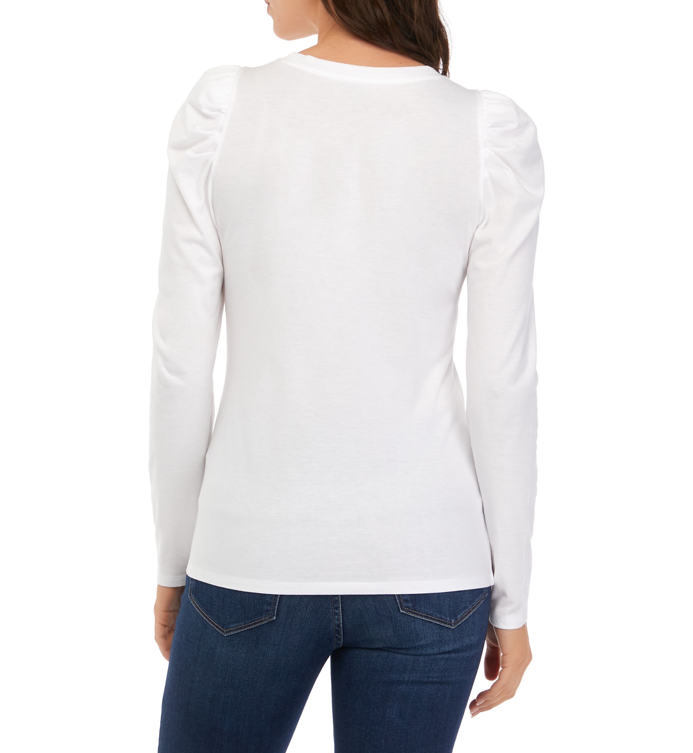 Womens Pleated Shoulder T-Shirt