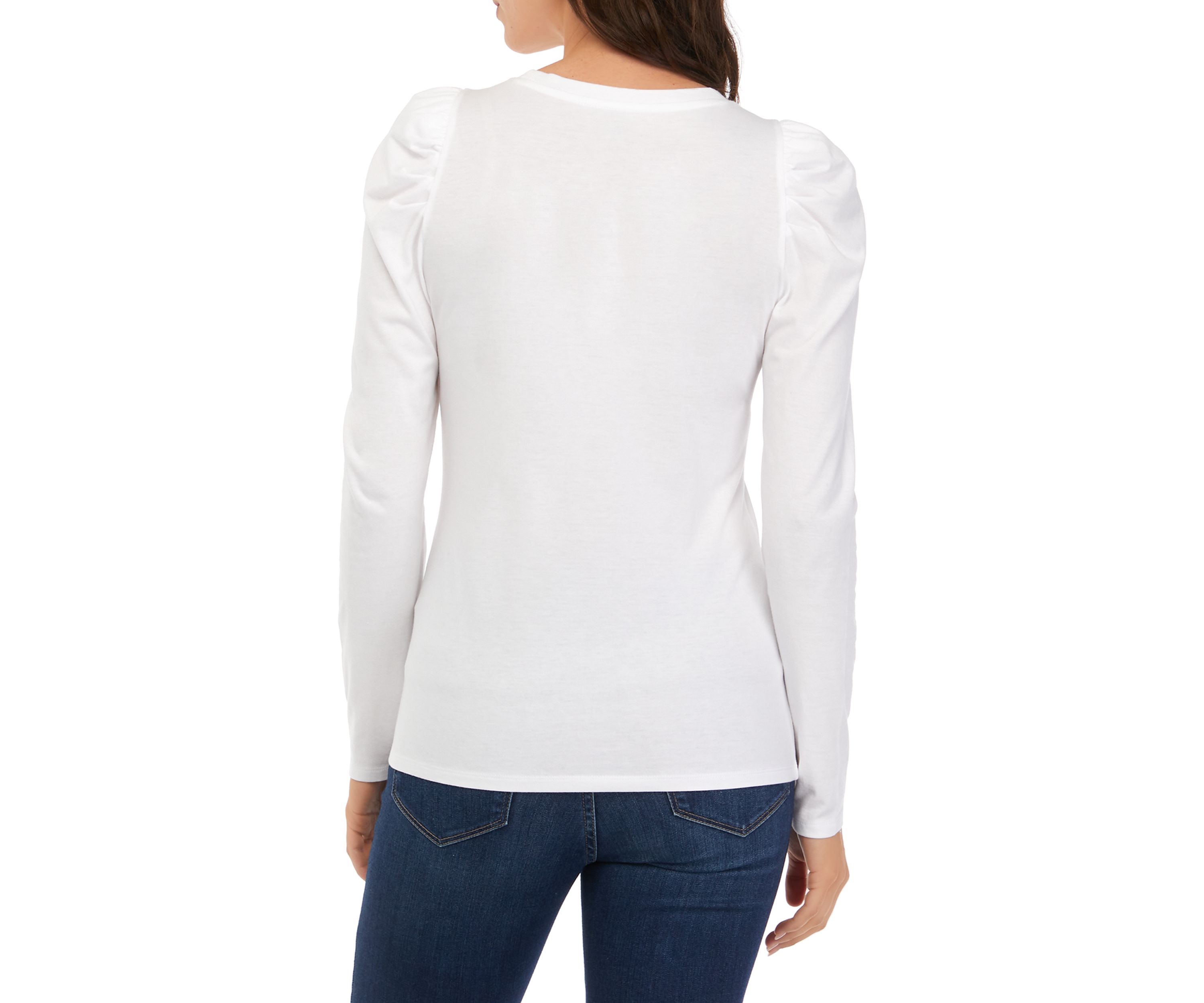 Womens Pleated Shoulder T-Shirt