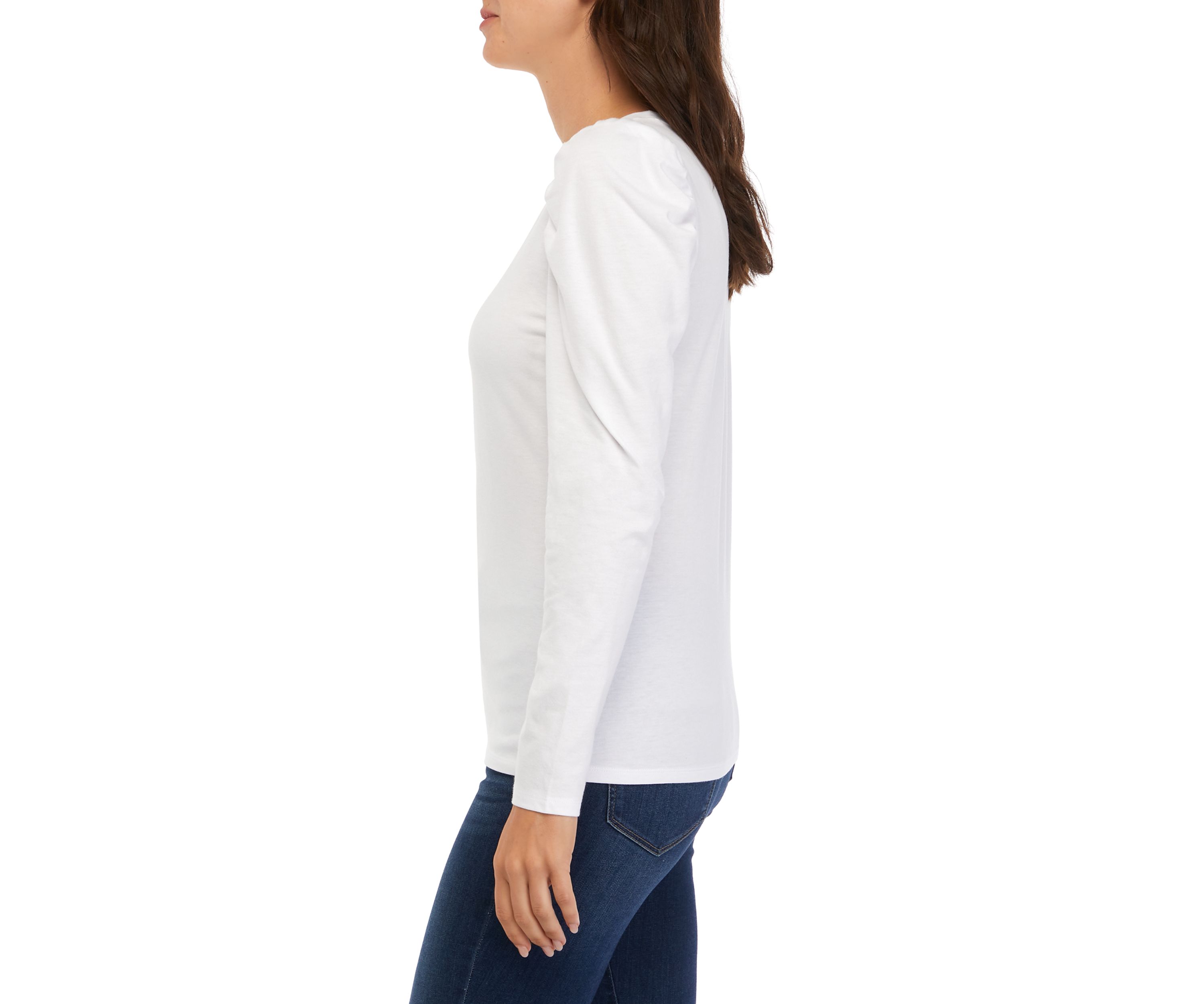 Womens Pleated Shoulder T-Shirt