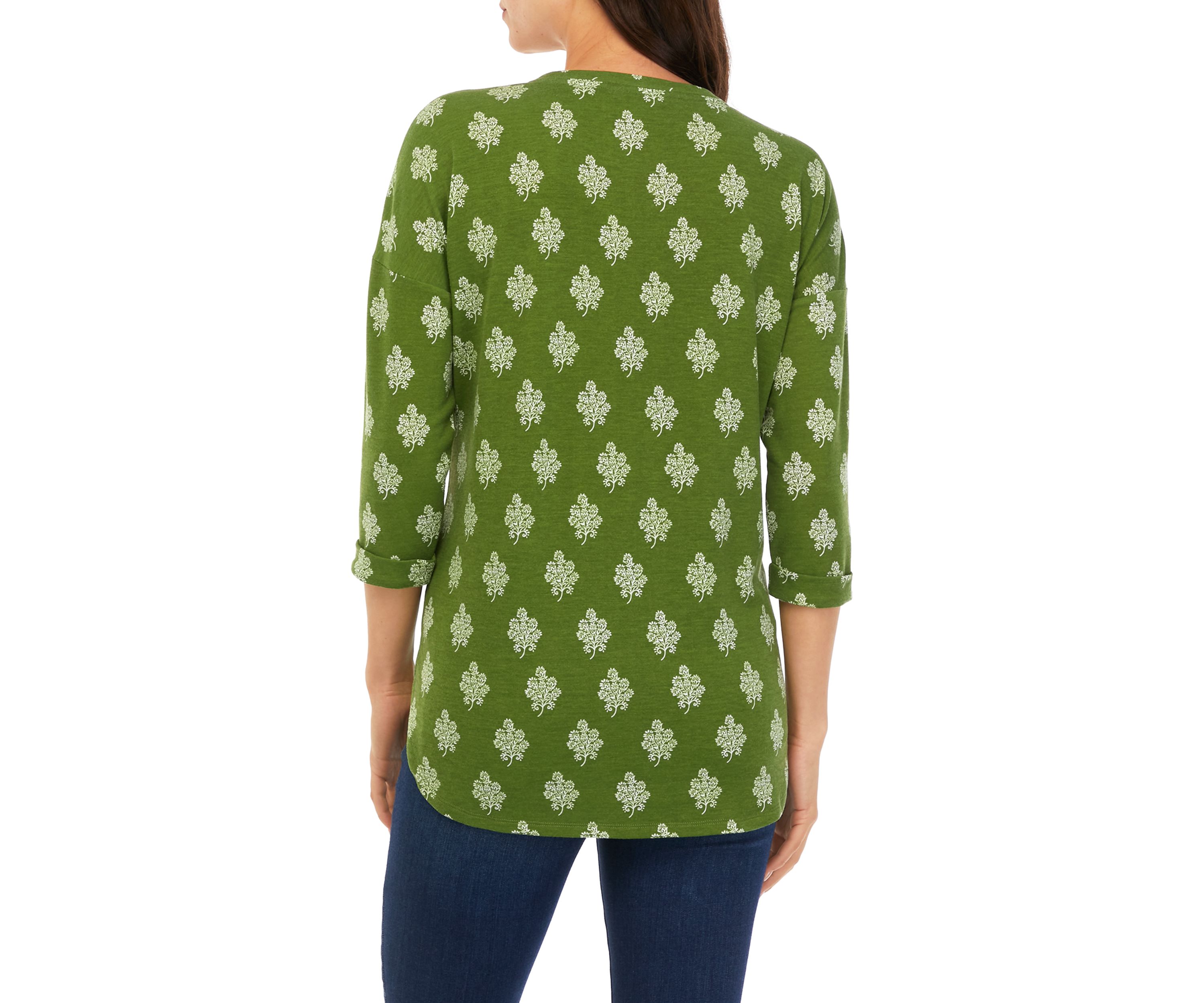 Womens 3/4 Sleeve Baby Terry T-Shirt