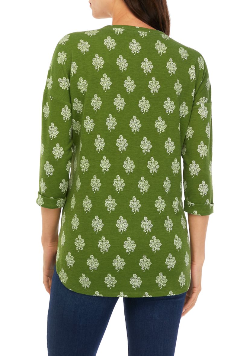 Womens 3/4 Sleeve Baby Terry T-Shirt