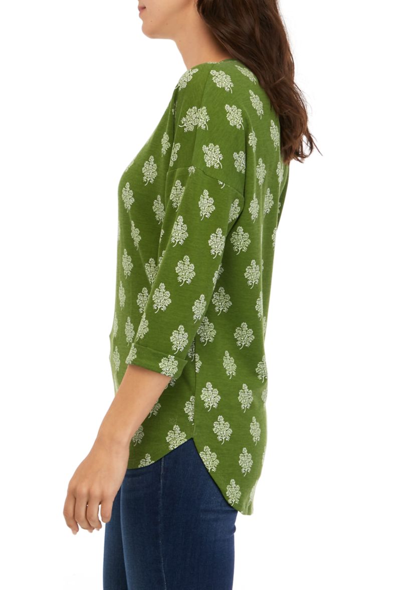 Womens 3/4 Sleeve Baby Terry T-Shirt