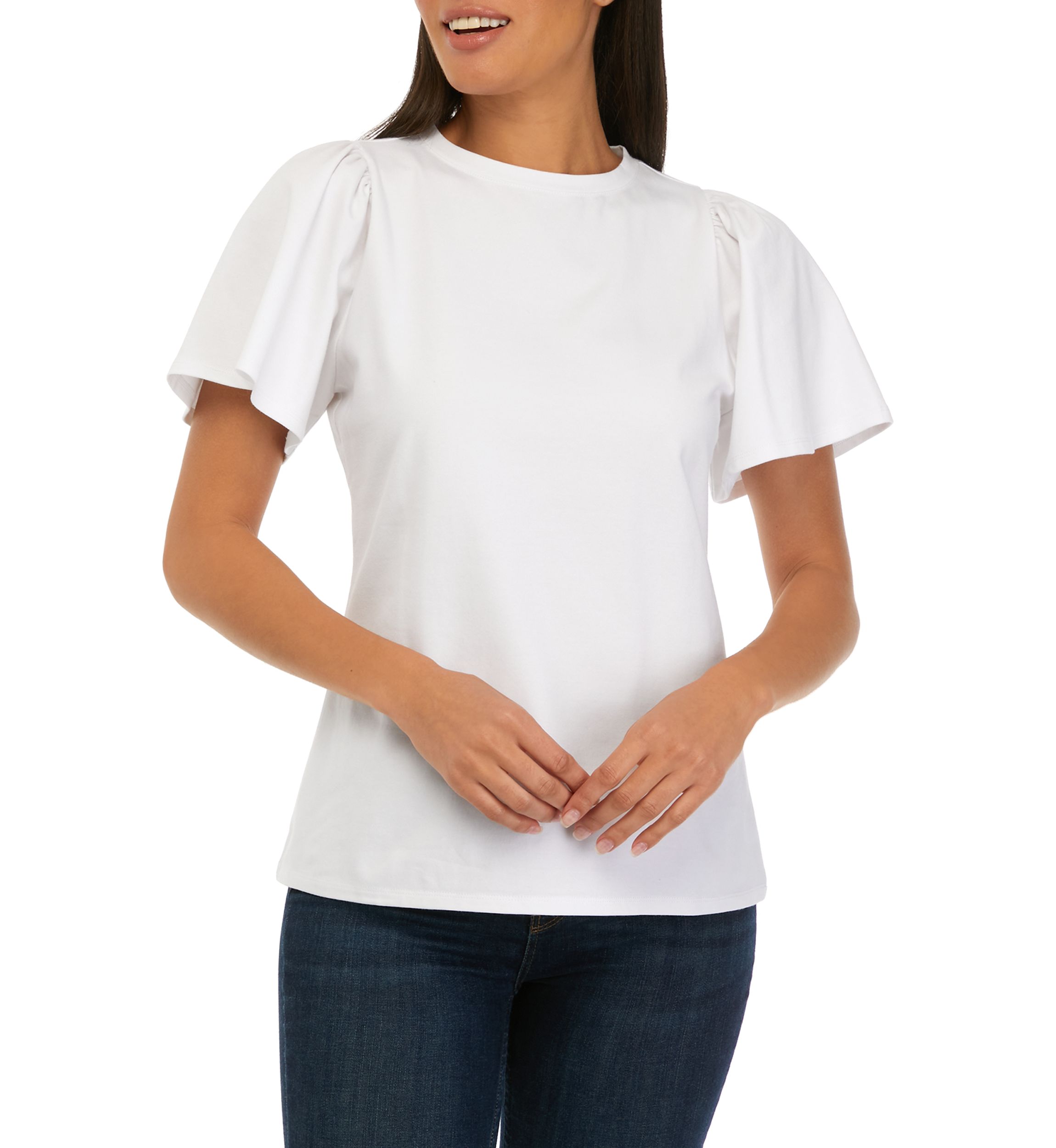 Womens Flounce Sleeve T-Shirt
