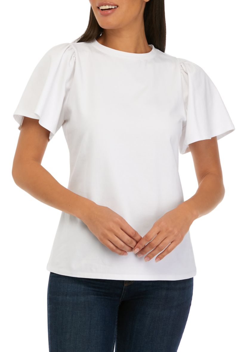 Womens Flounce Sleeve T-Shirt