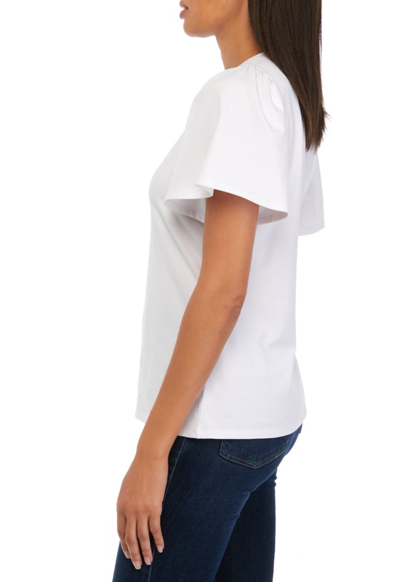 Womens Flounce Sleeve T-Shirt
