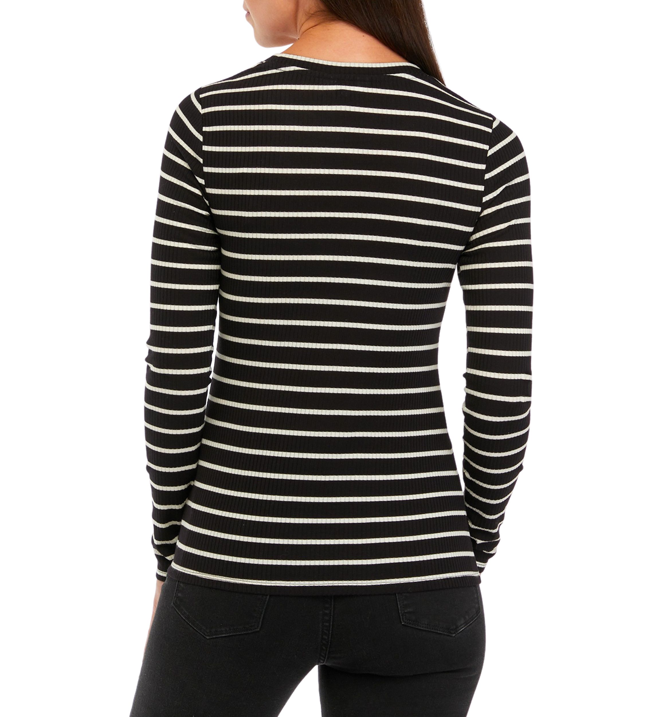 Womens Ribbed Knit T-Shirt