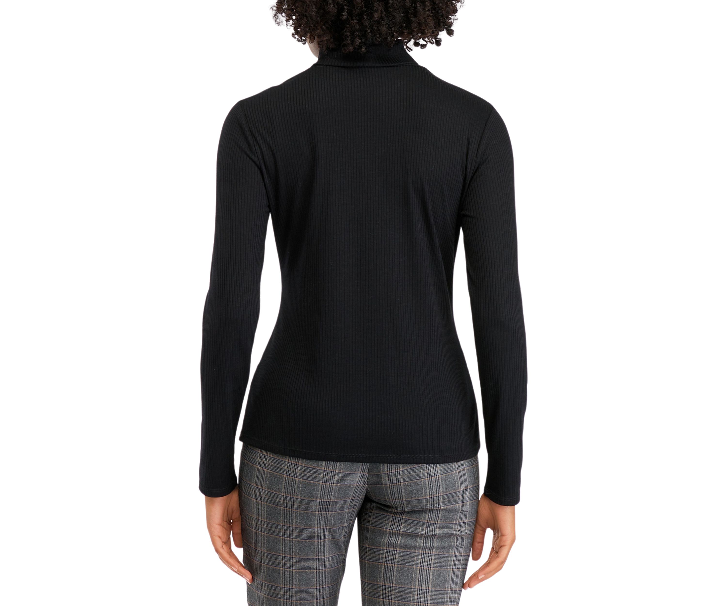Womens Long Sleeve Ribbed Turtleneck Top