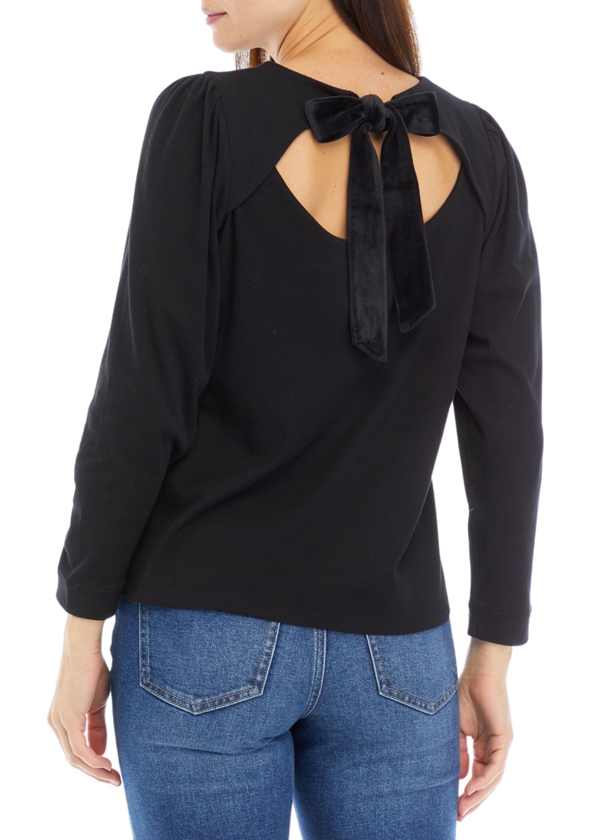Womens Bow Back Knit Top