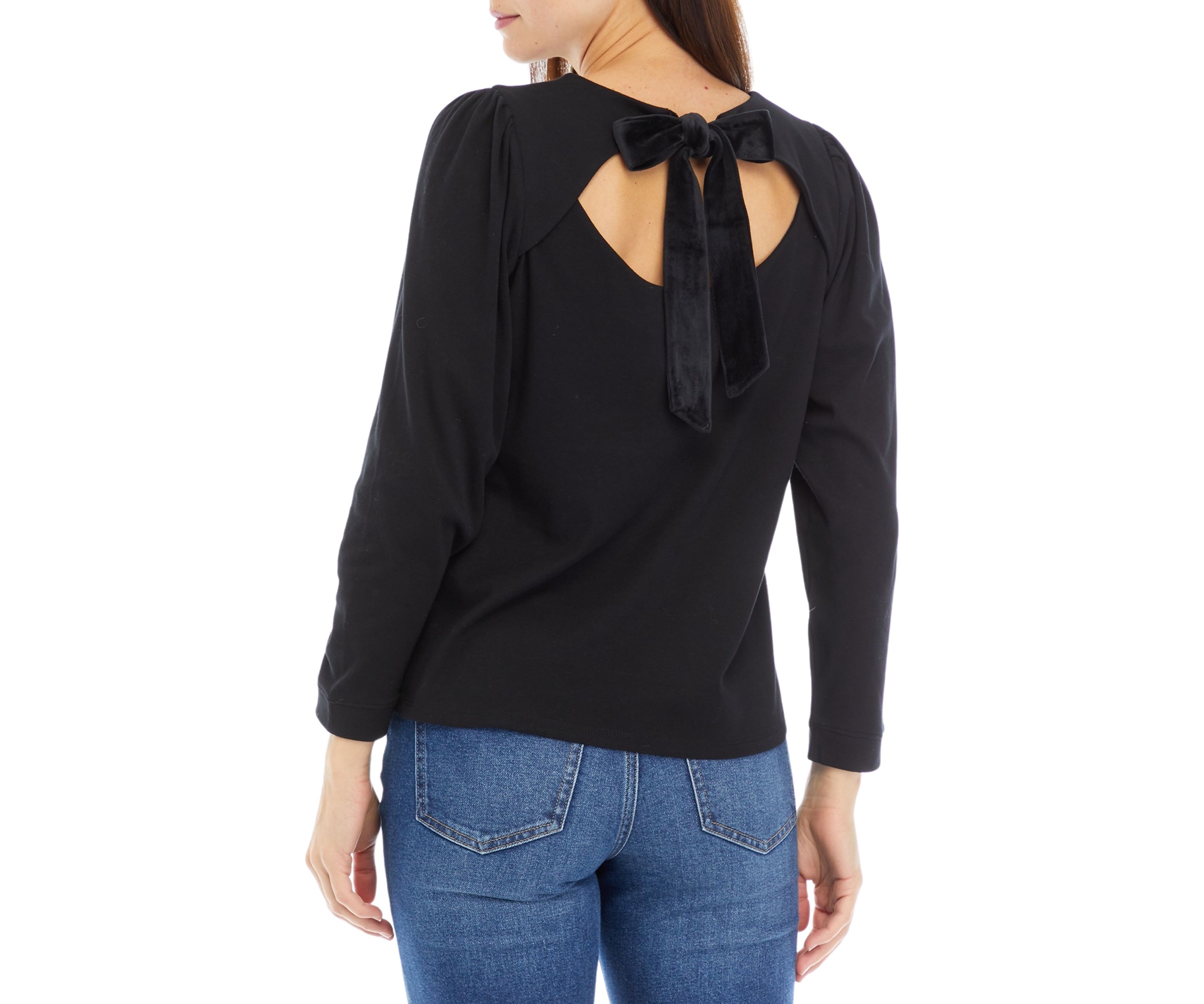 Womens Bow Back Knit Top