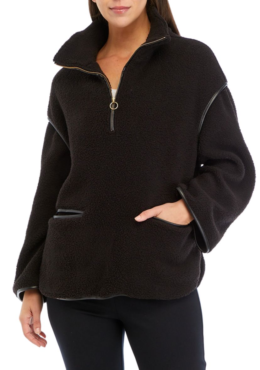 Womens 1/4 Zip Sherpa Pullover