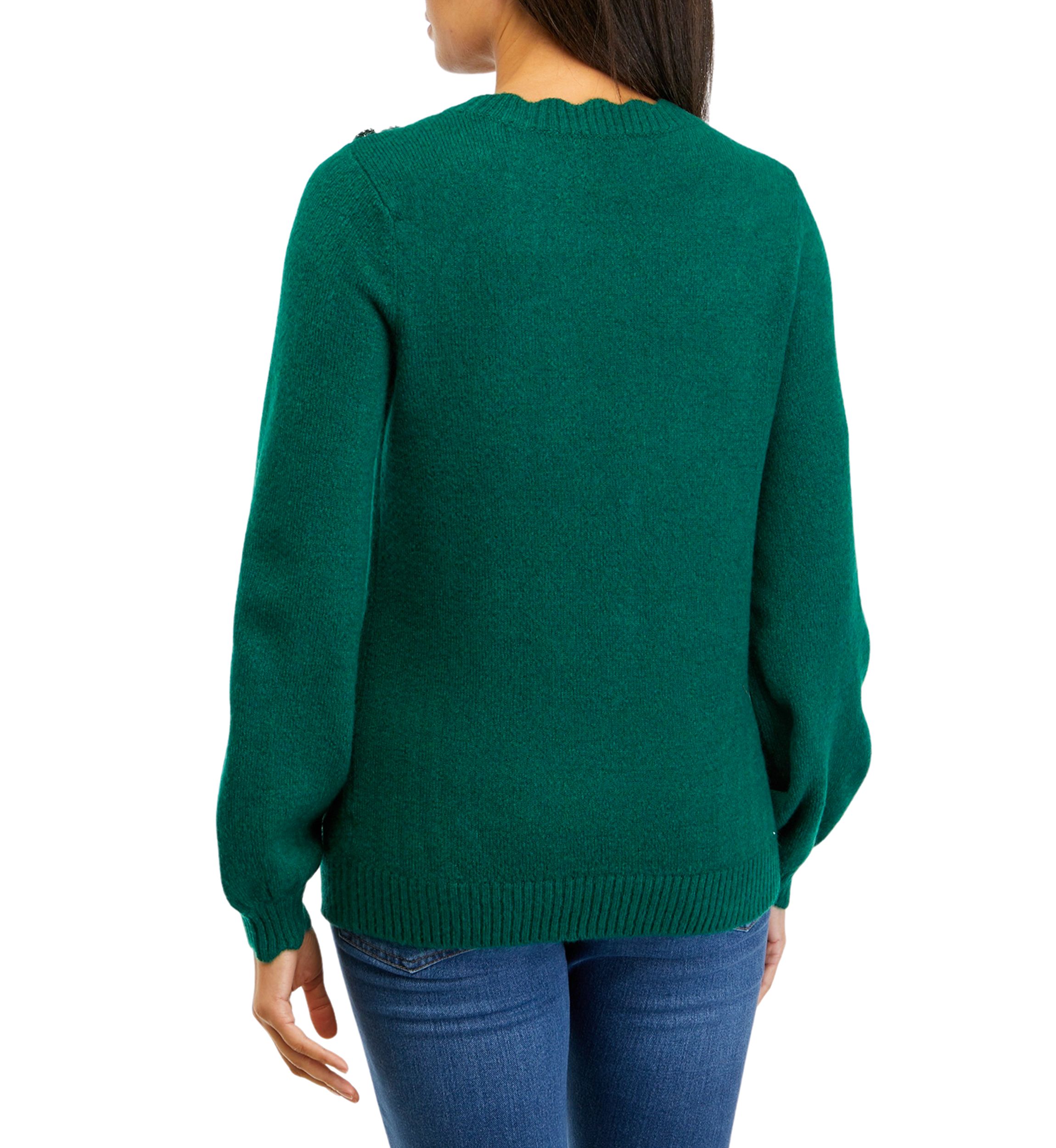 Womens Button Shoulder Sweater
