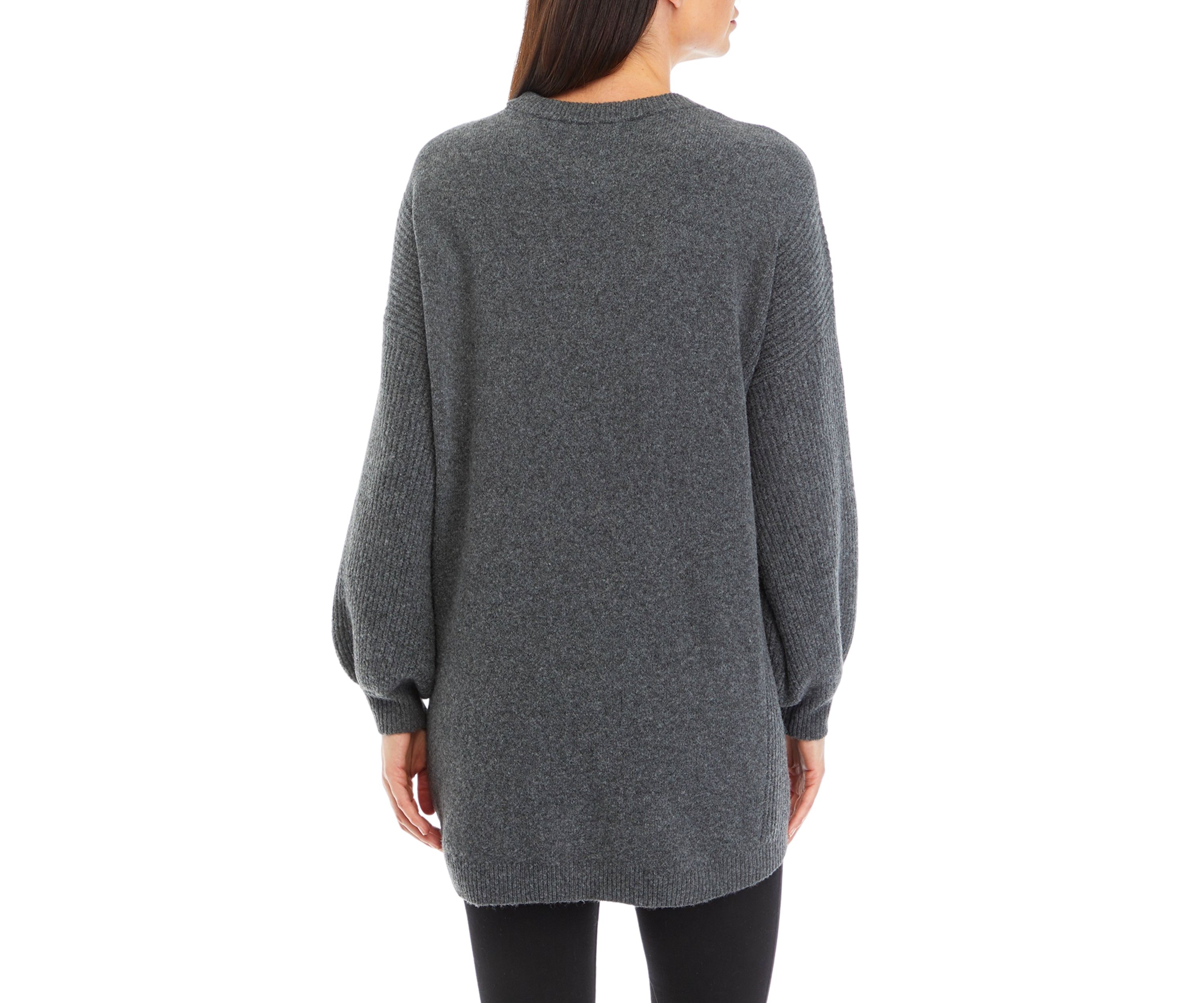 Womens Solid Crew Neck Sweater