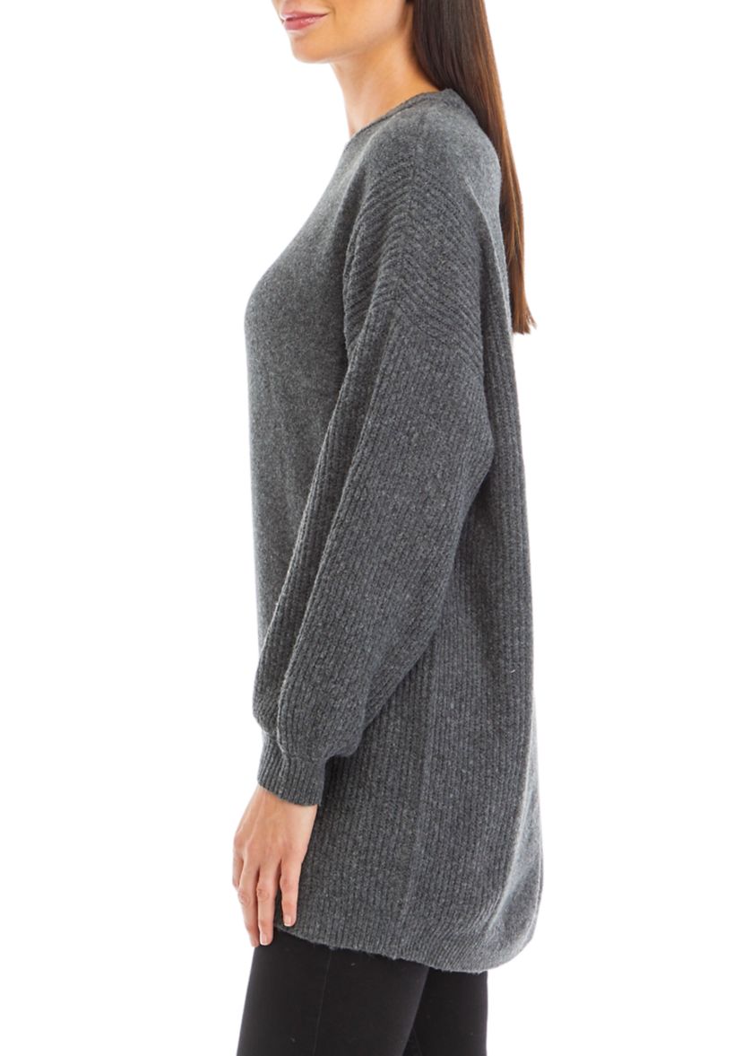 Womens Solid Crew Neck Sweater