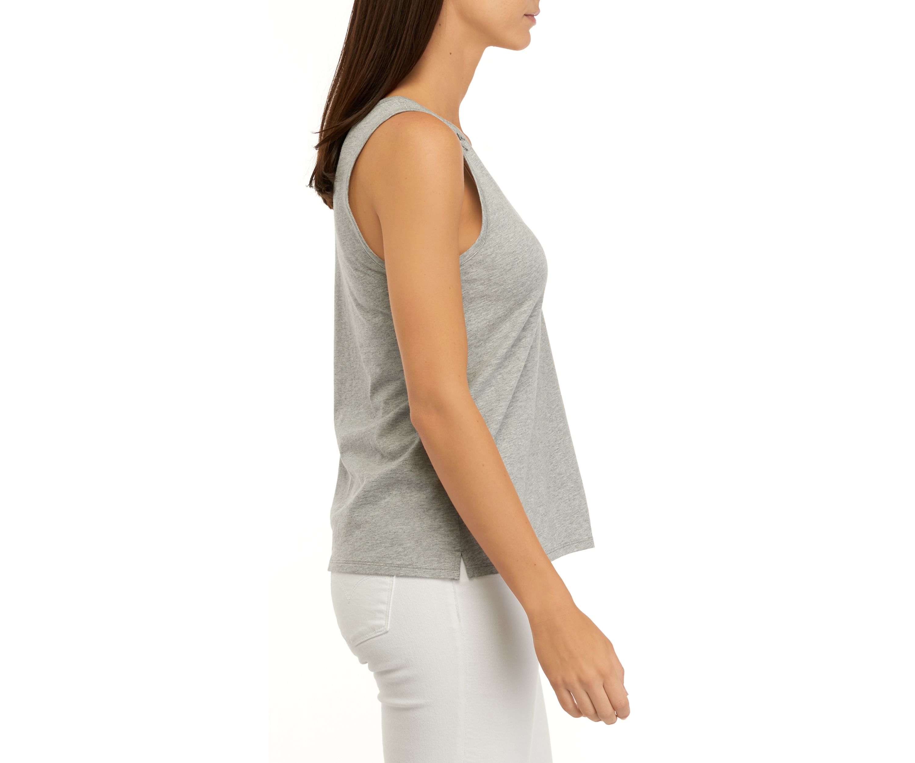 Womens Smocked Shoulder Tank Top