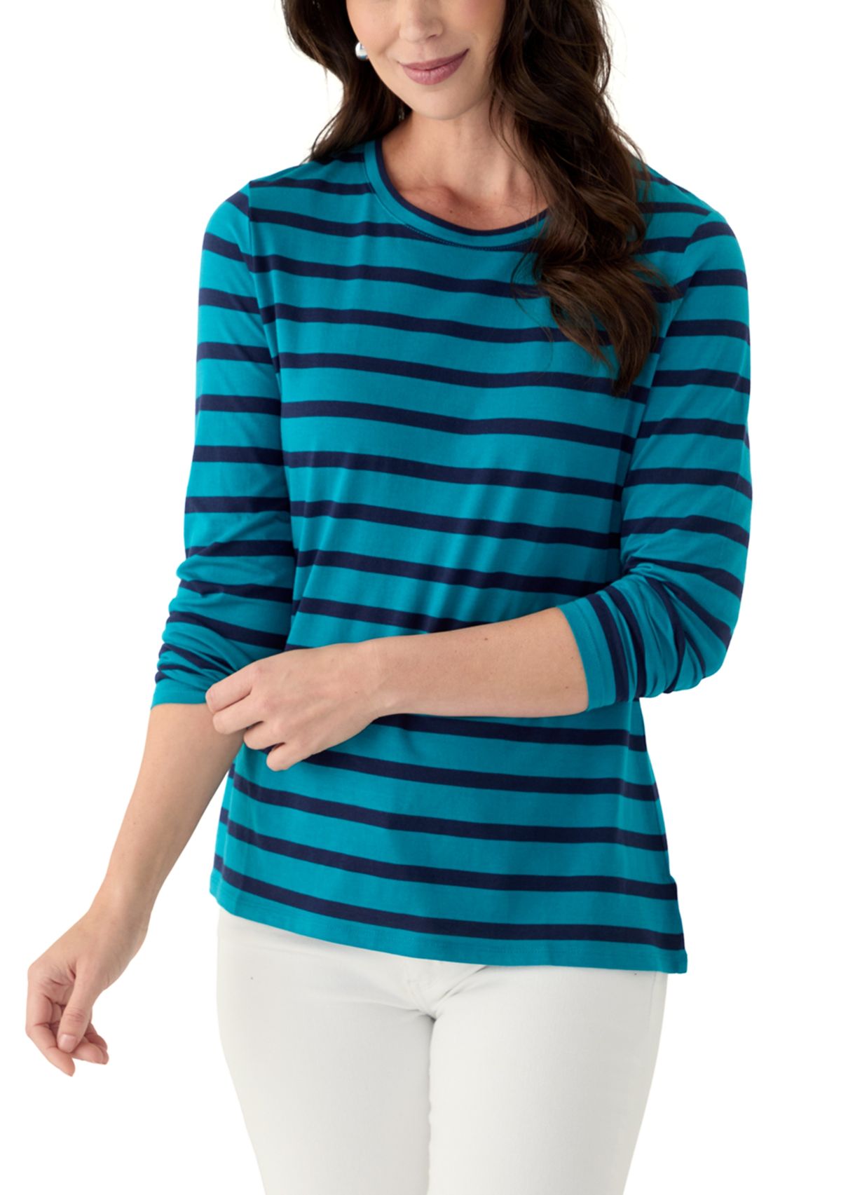 Womens Striped Long Sleeve T-Shirt
