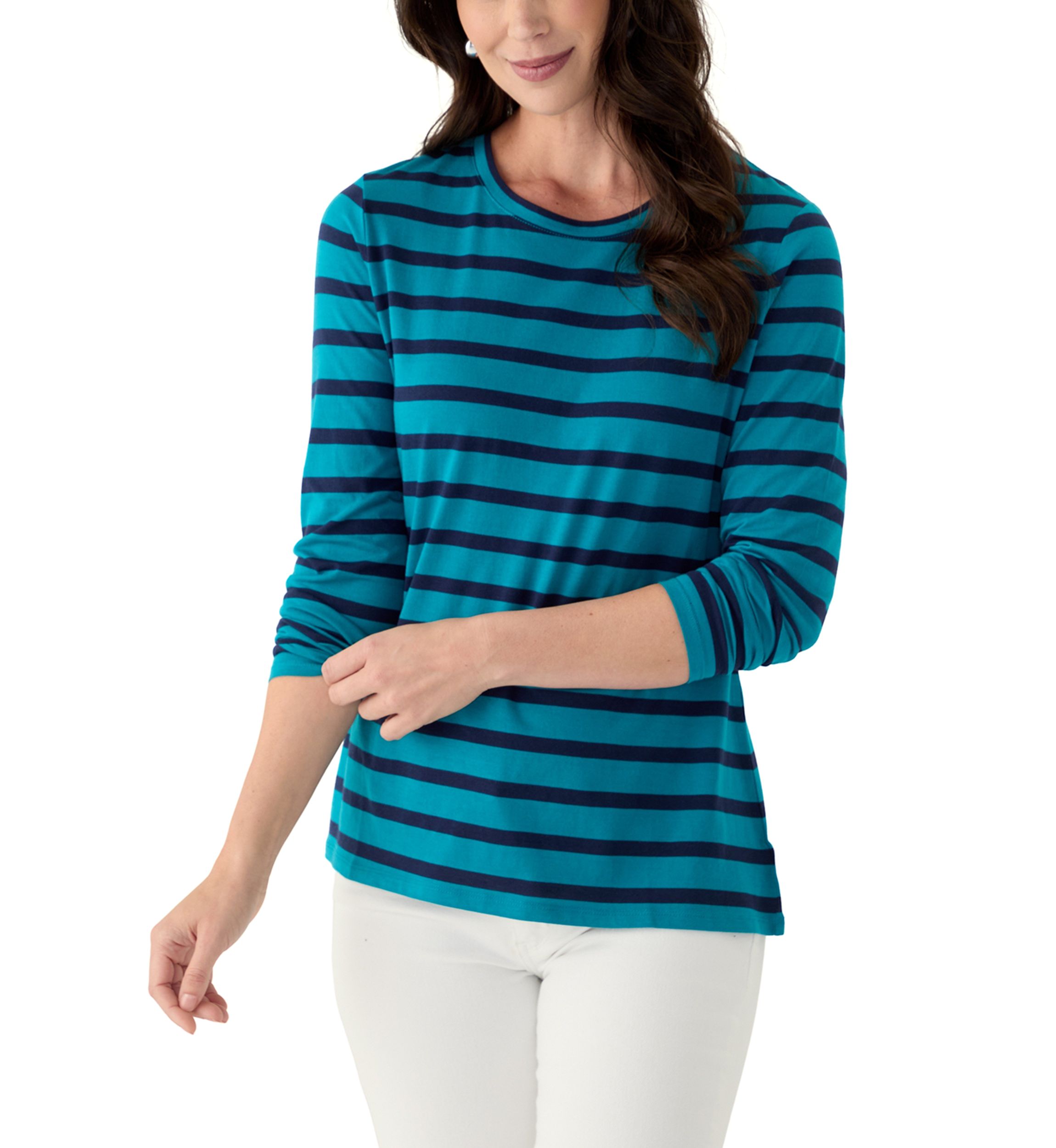 Womens Striped Long Sleeve T-Shirt