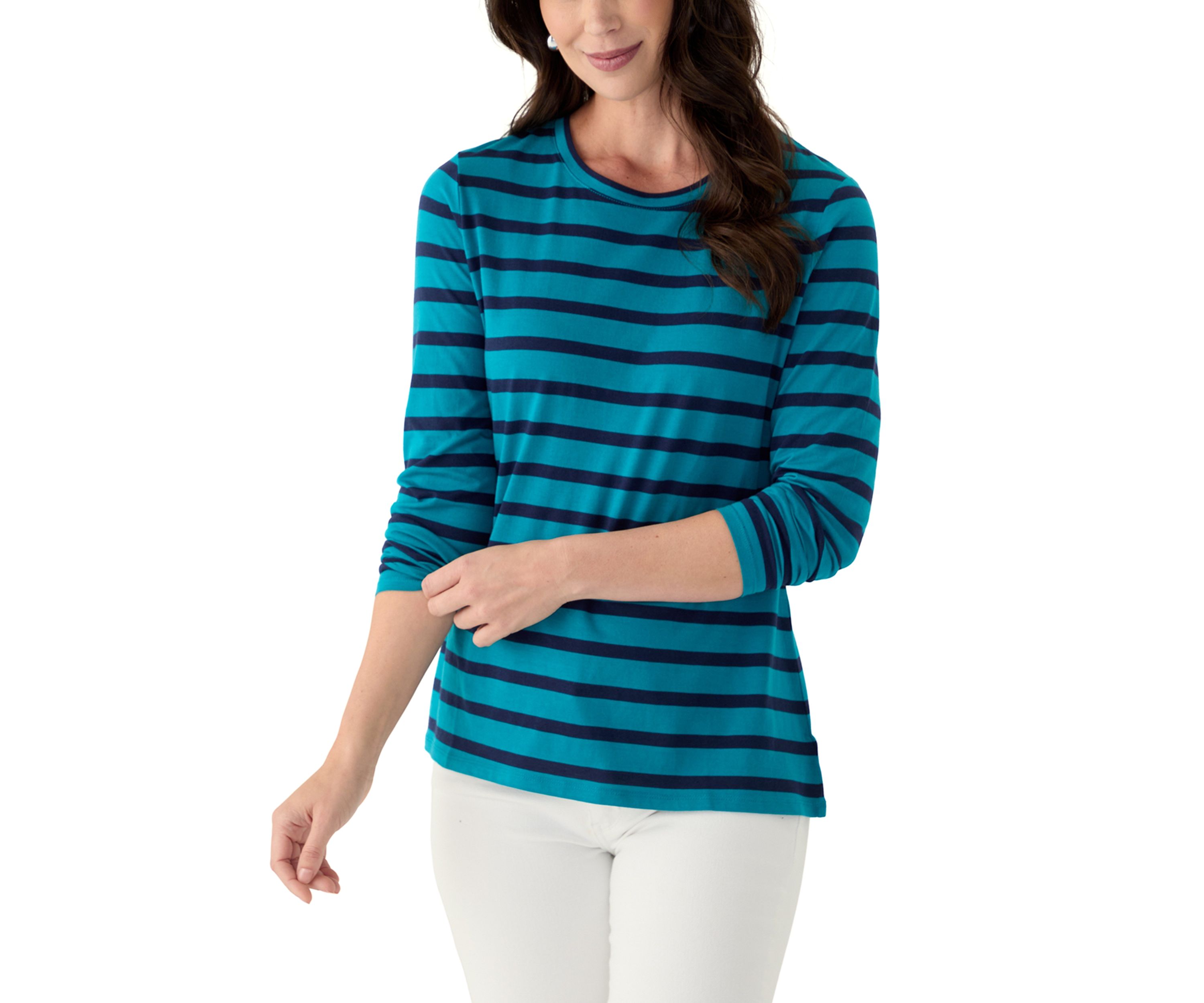Womens Striped Long Sleeve T-Shirt