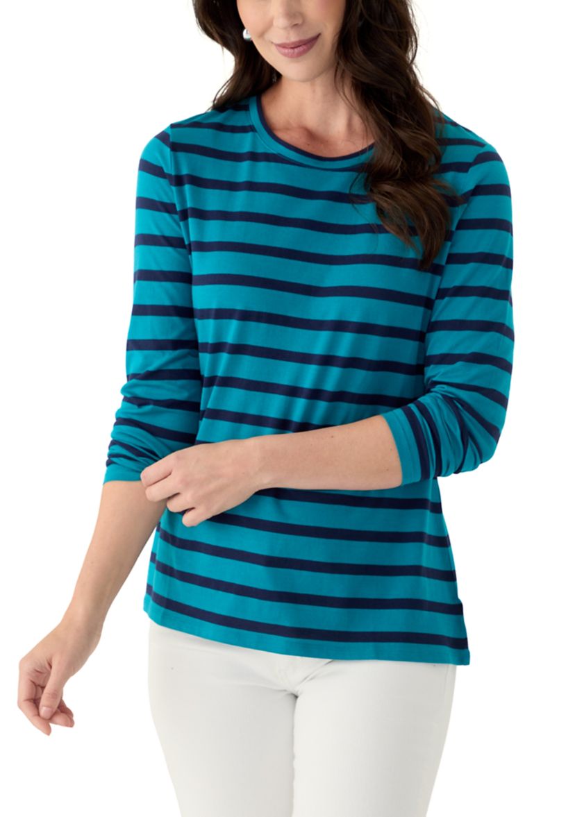 Womens Striped Long Sleeve T-Shirt