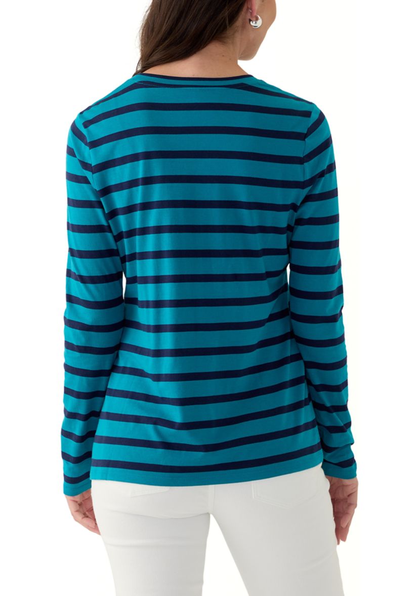 Womens Striped Long Sleeve T-Shirt
