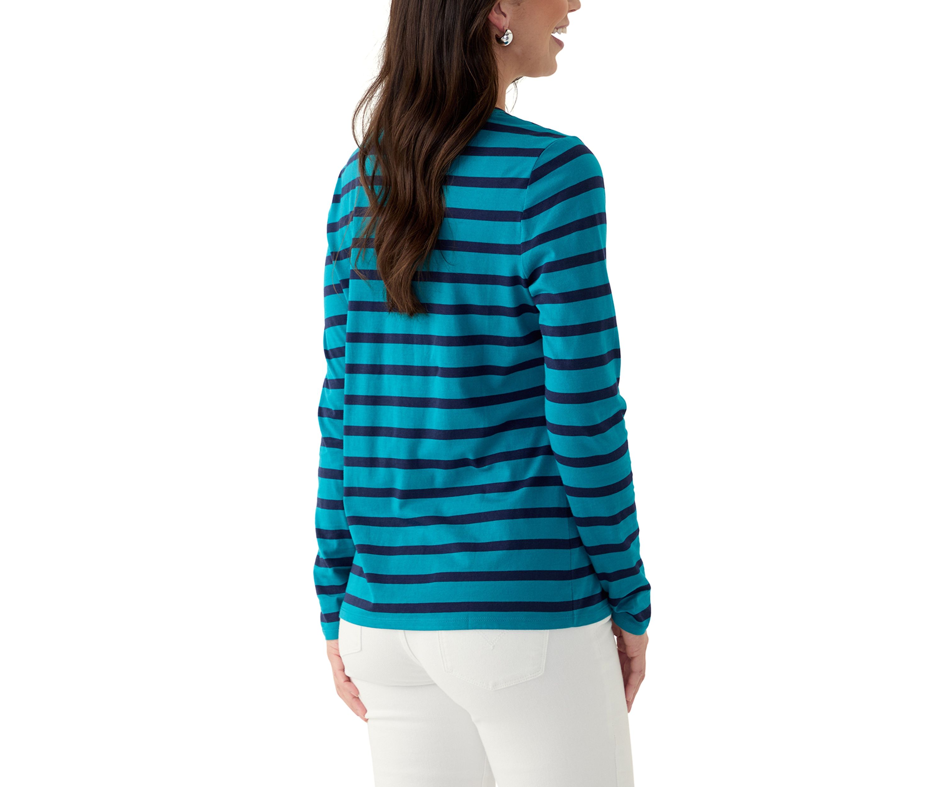 Womens Striped Long Sleeve T-Shirt