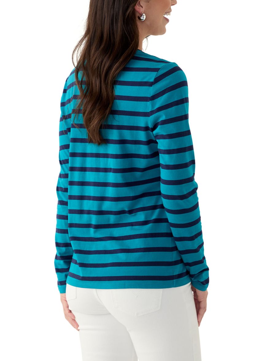 Womens Striped Long Sleeve T-Shirt