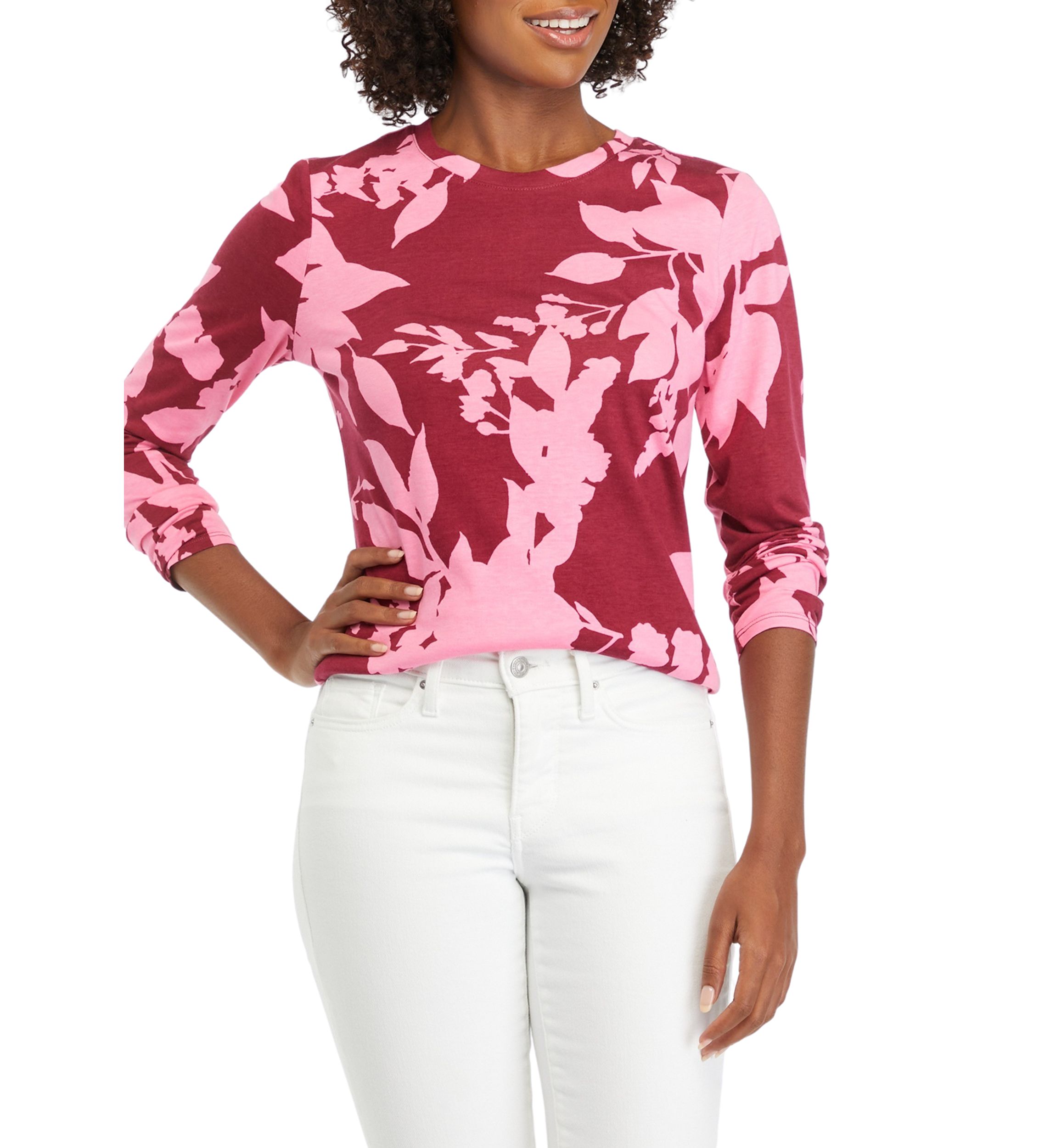 Womens Long Sleeve Printed T-Shirt