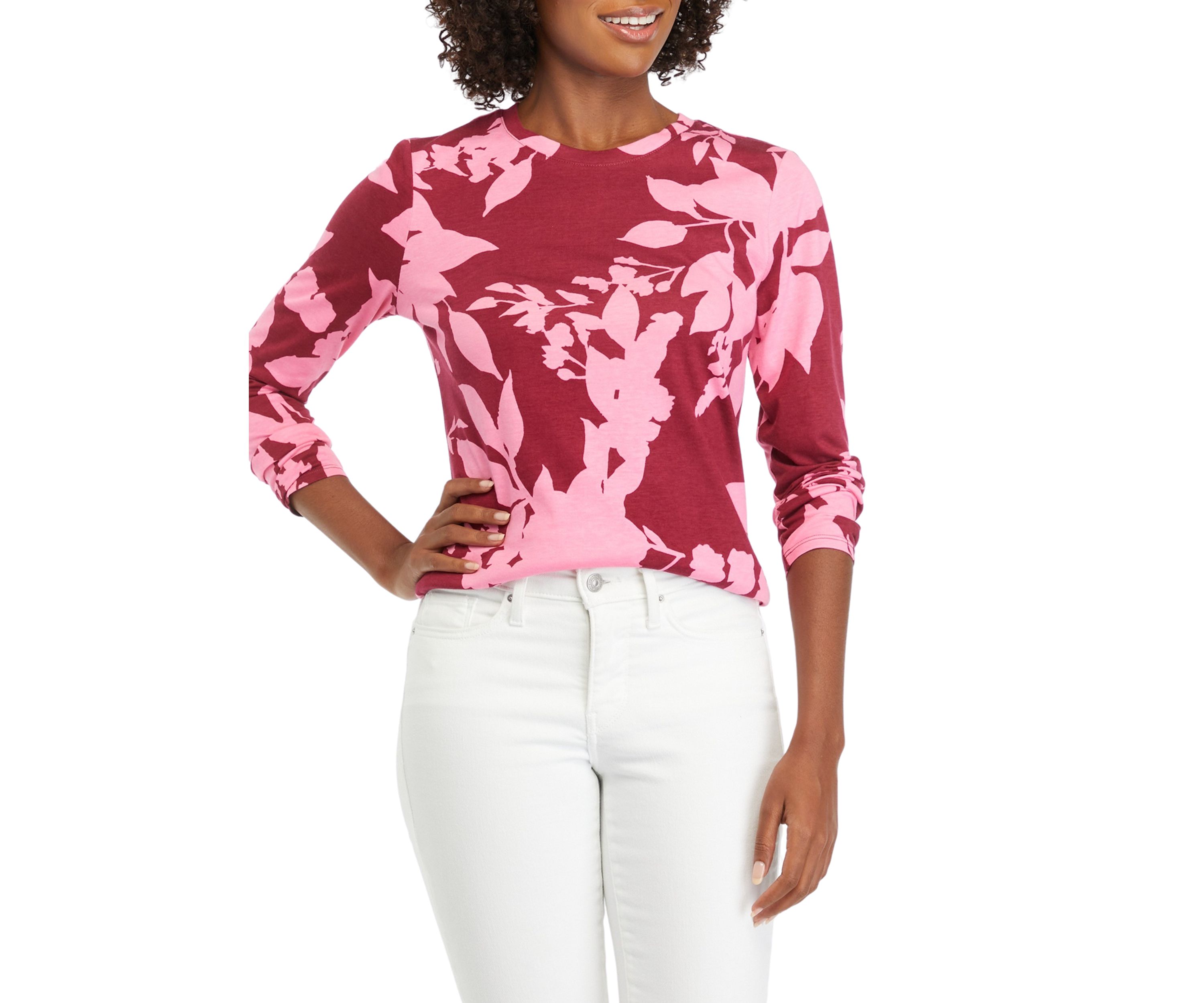 Womens Long Sleeve Printed T-Shirt
