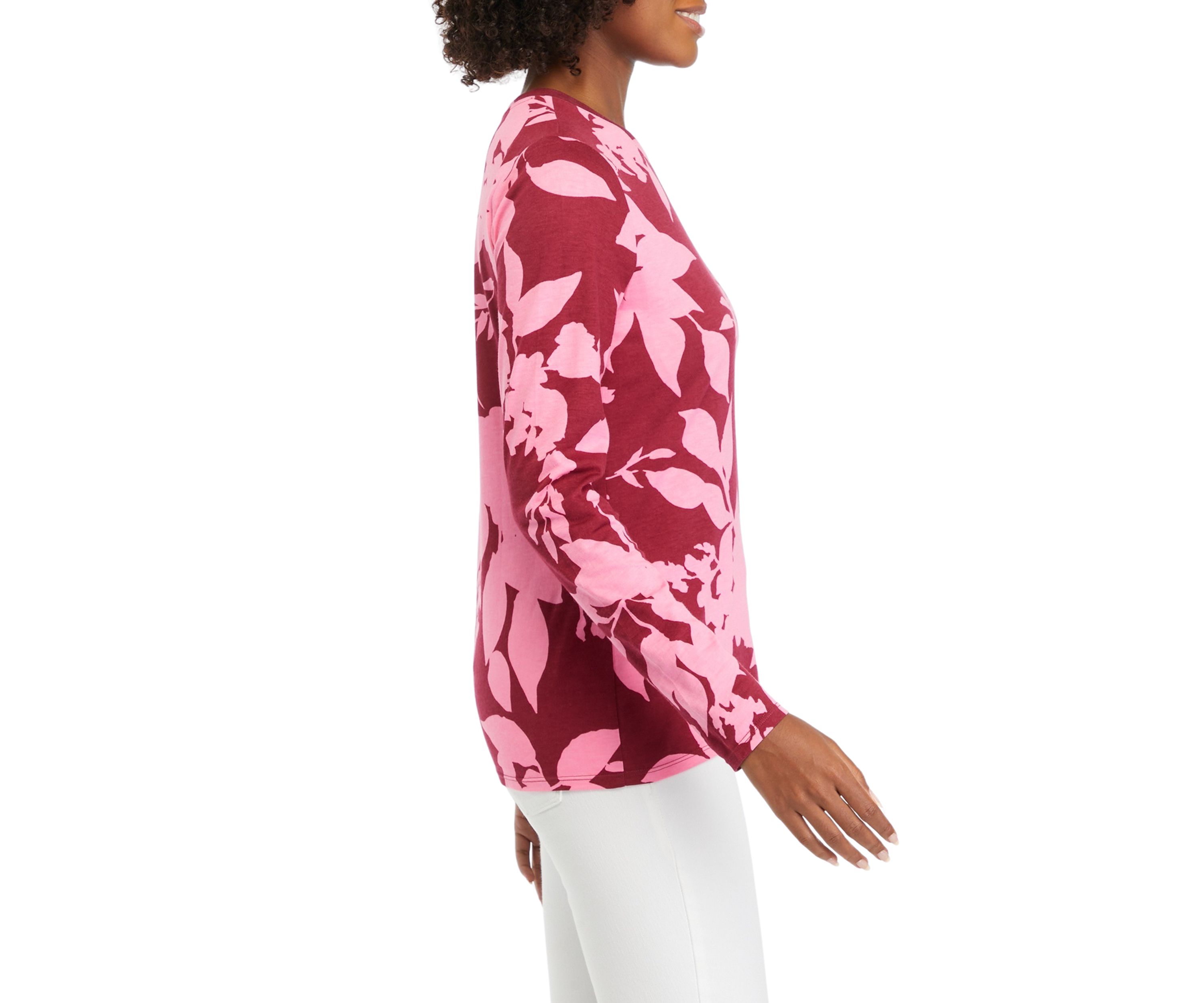 Womens Long Sleeve Printed T-Shirt