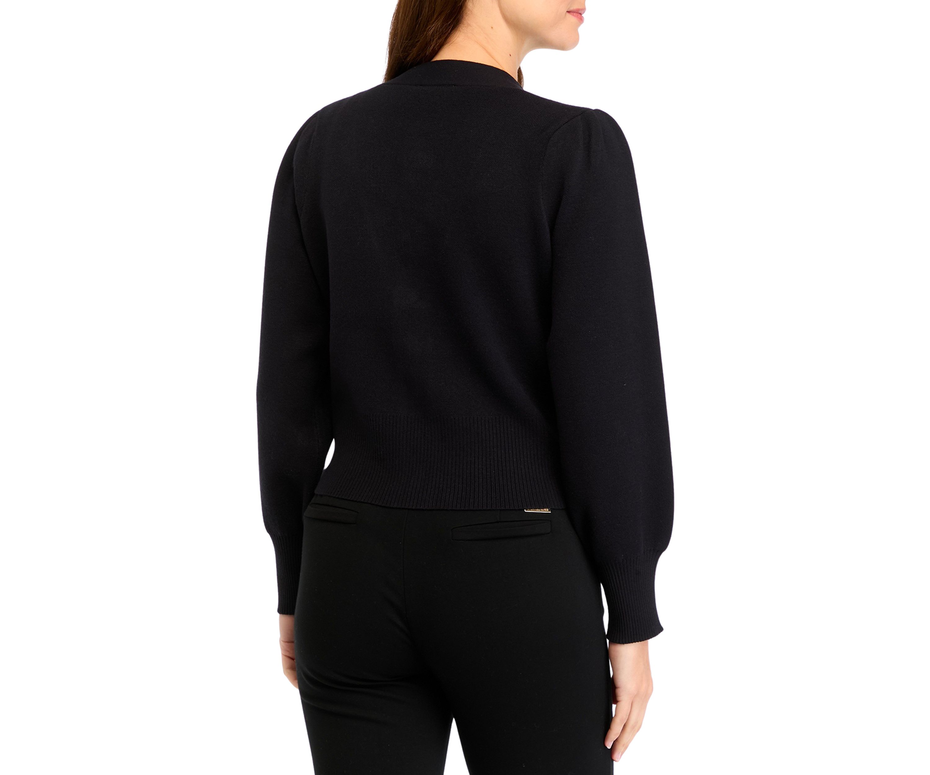 Womens Solid V-Neck Cardigan