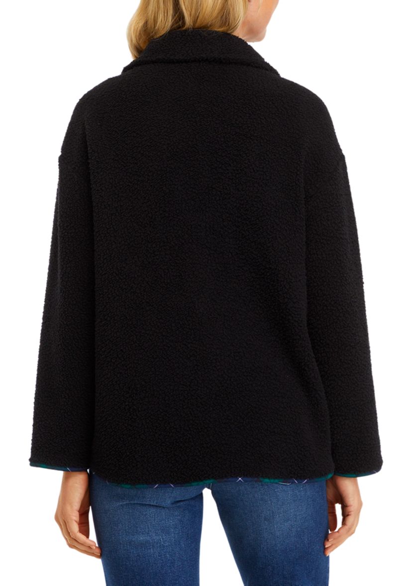 Womens Long Sleeve Sherpa Pullover