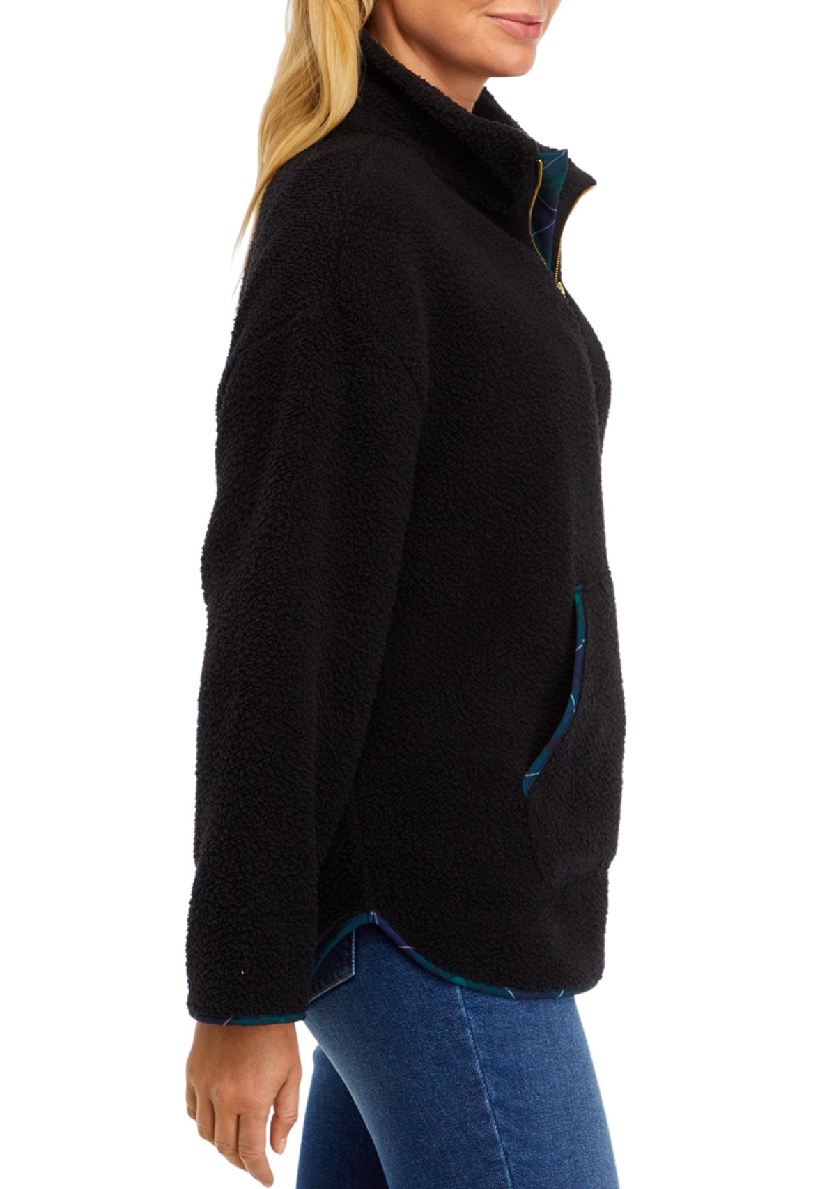 Womens Long Sleeve Sherpa Pullover