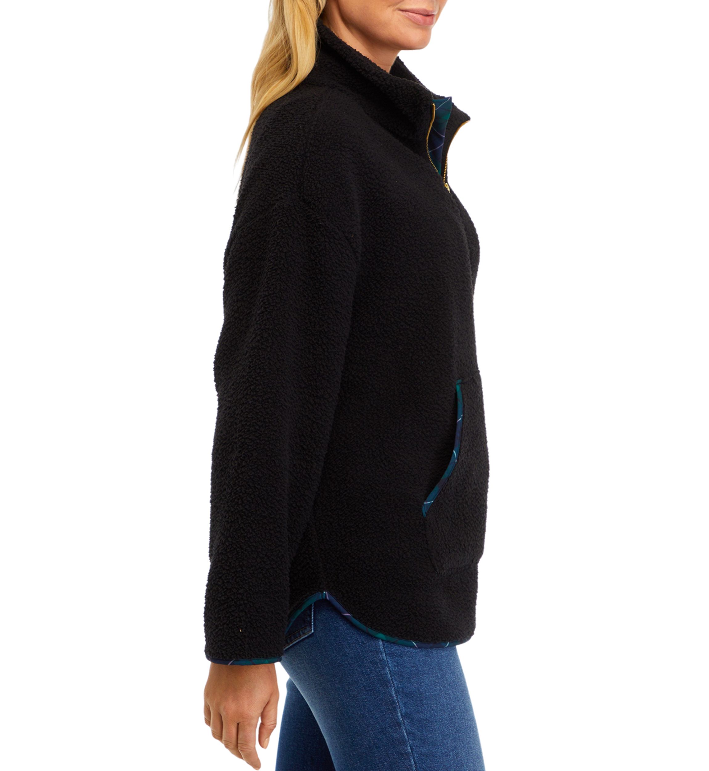 Womens Long Sleeve Sherpa Pullover