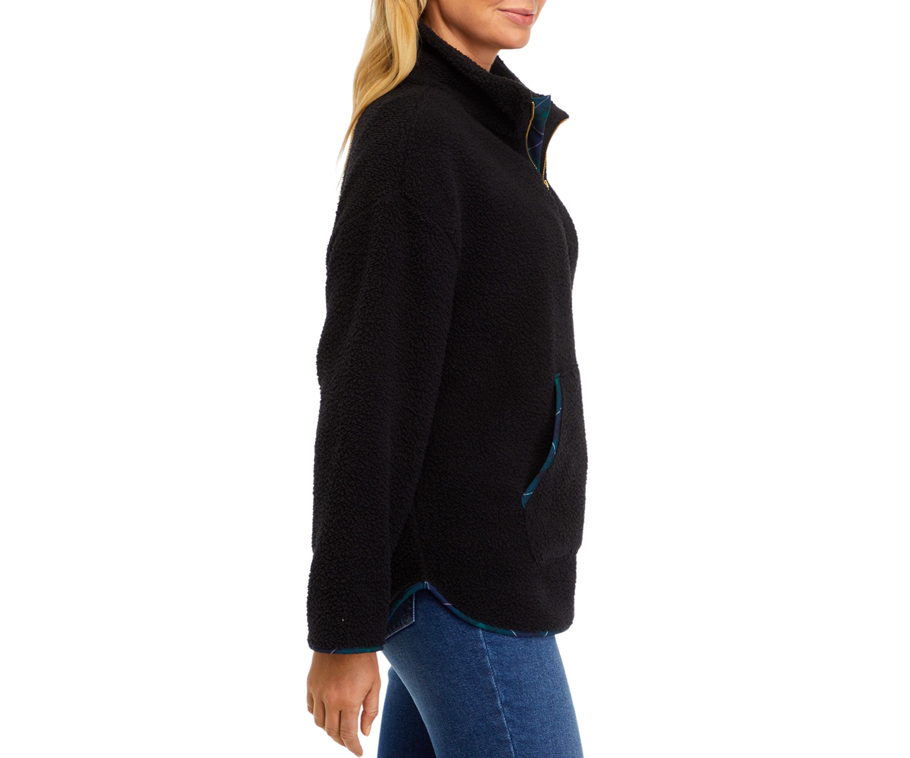 Womens Long Sleeve Sherpa Pullover
