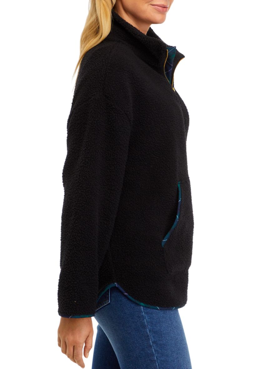 Womens Long Sleeve Sherpa Pullover