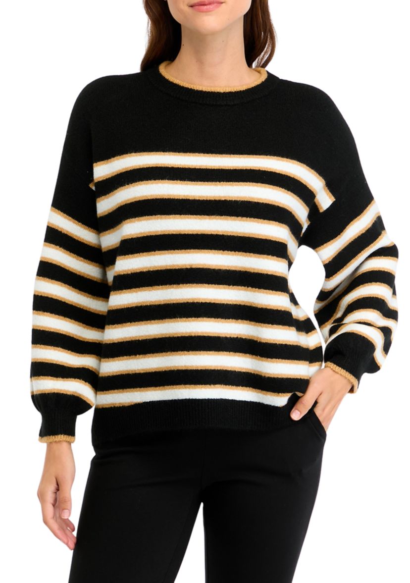 Womens Cable Knit Crew Neck Sweater