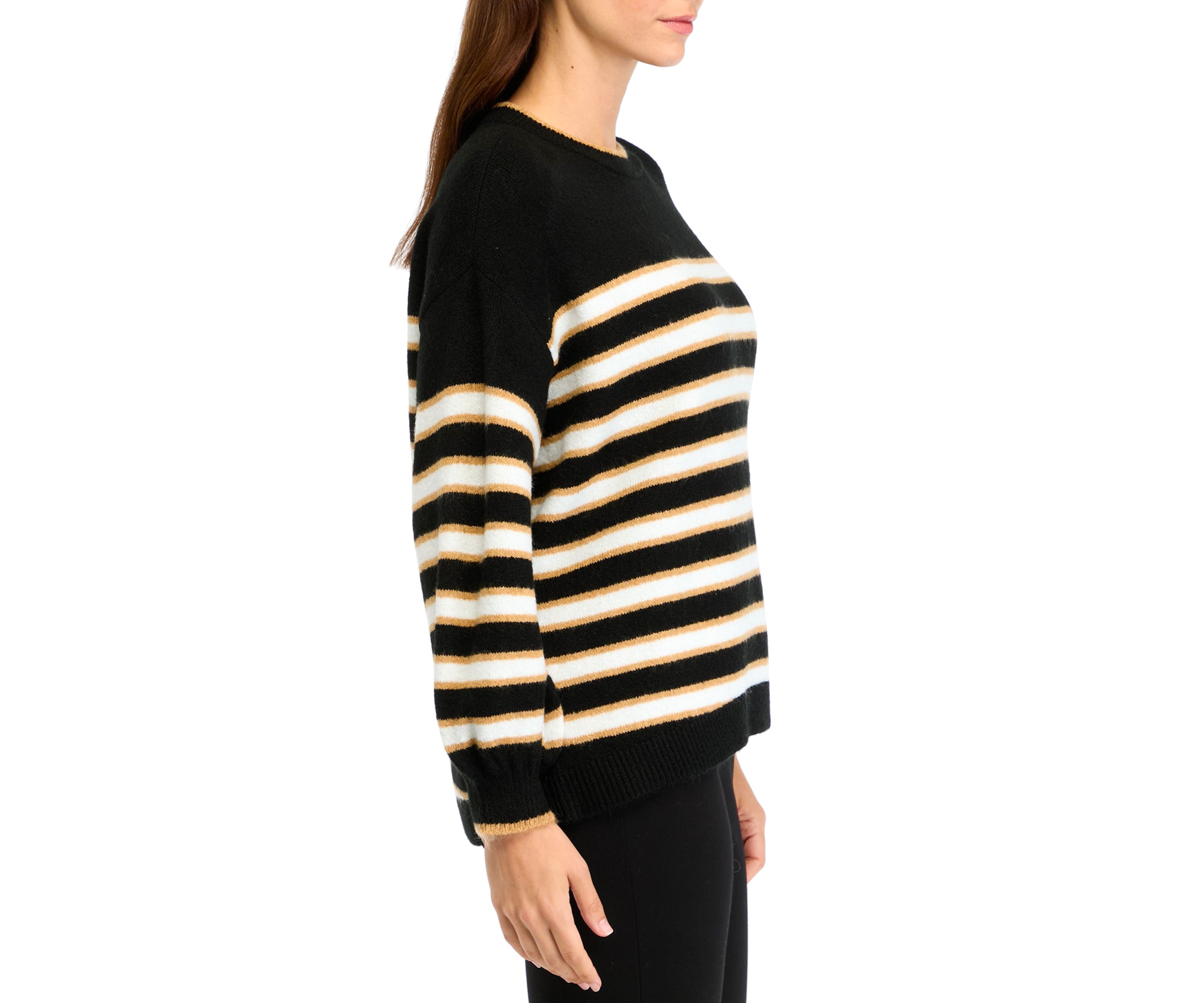 Womens Cable Knit Crew Neck Sweater