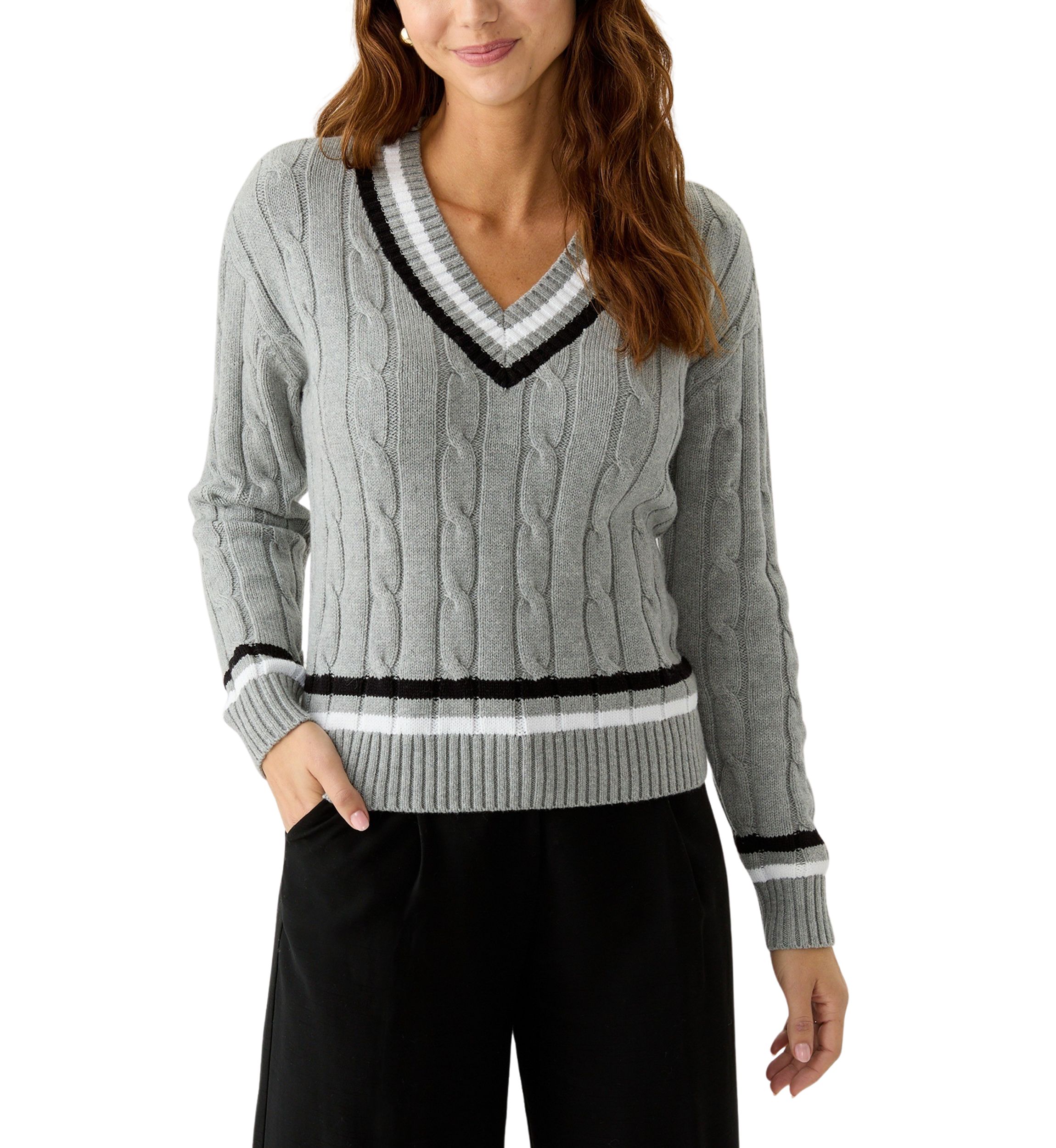 Womens Varsity Knit Sweater
