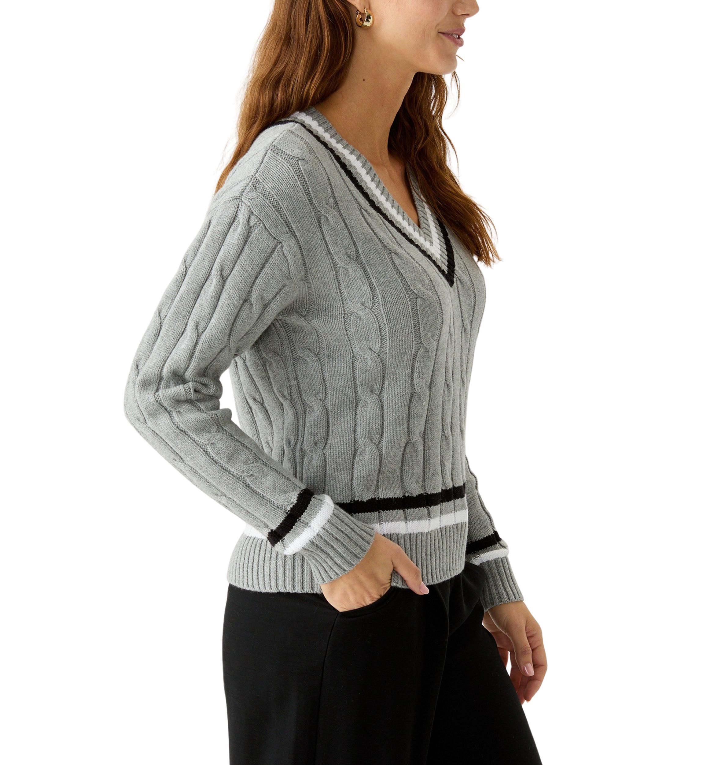 Womens Varsity Knit Sweater