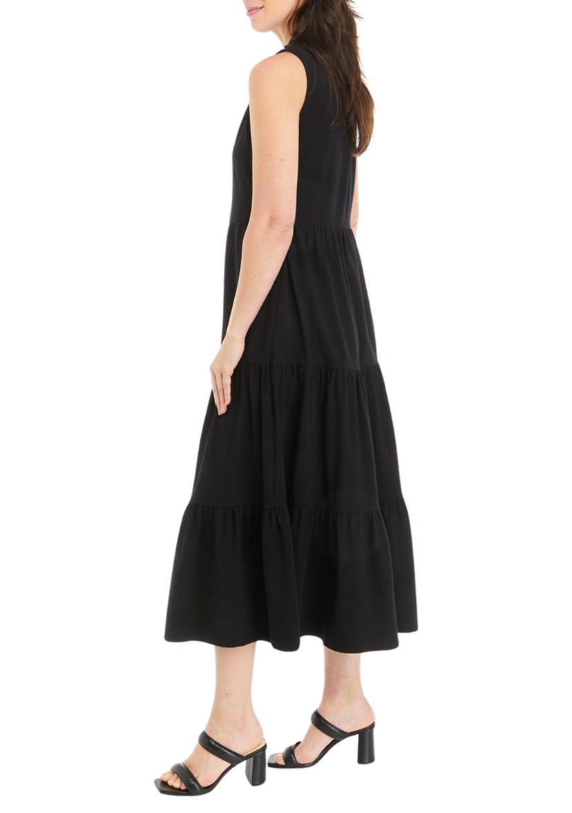 Womens Sleeveless Maxi Peasant Dress