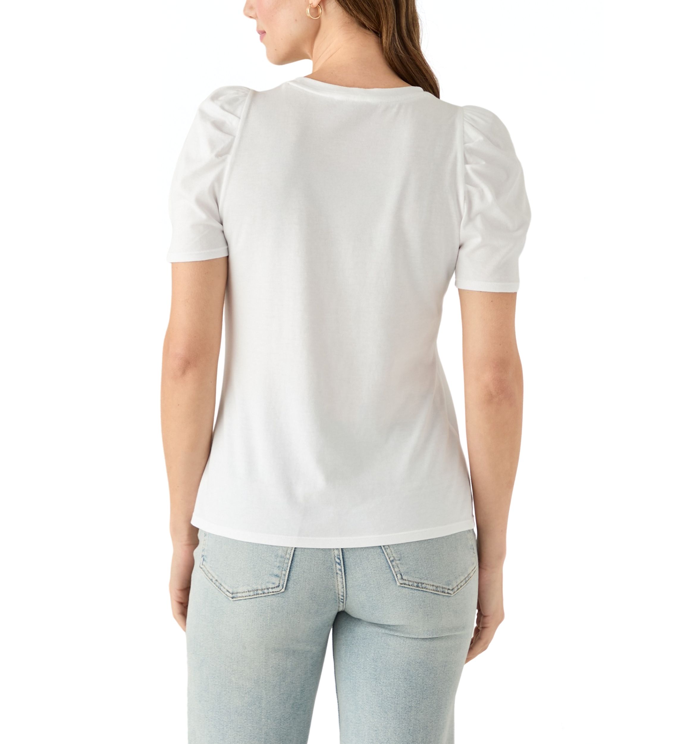 Womens Short Puff Sleeve T-Shirt