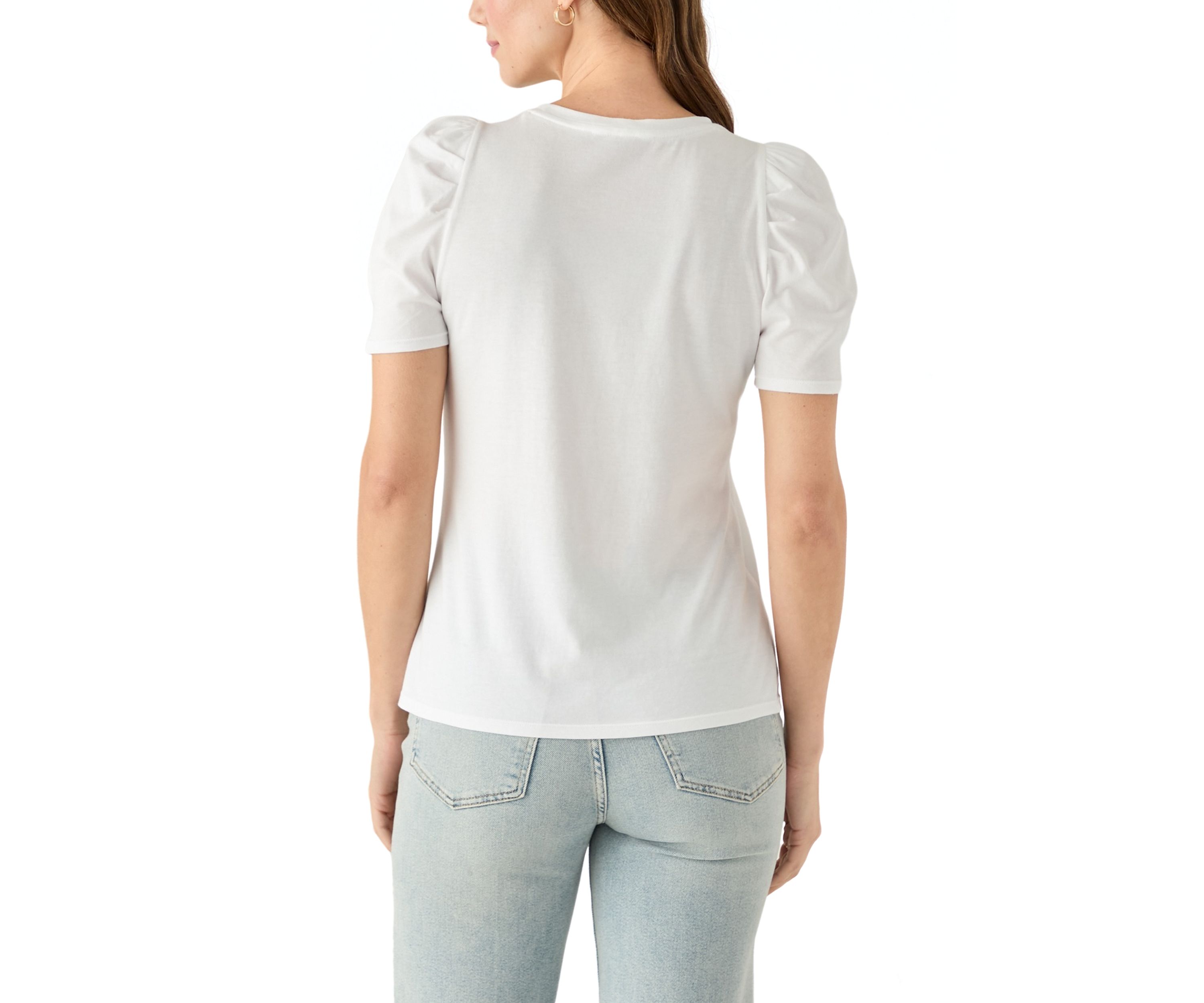Womens Short Puff Sleeve T-Shirt
