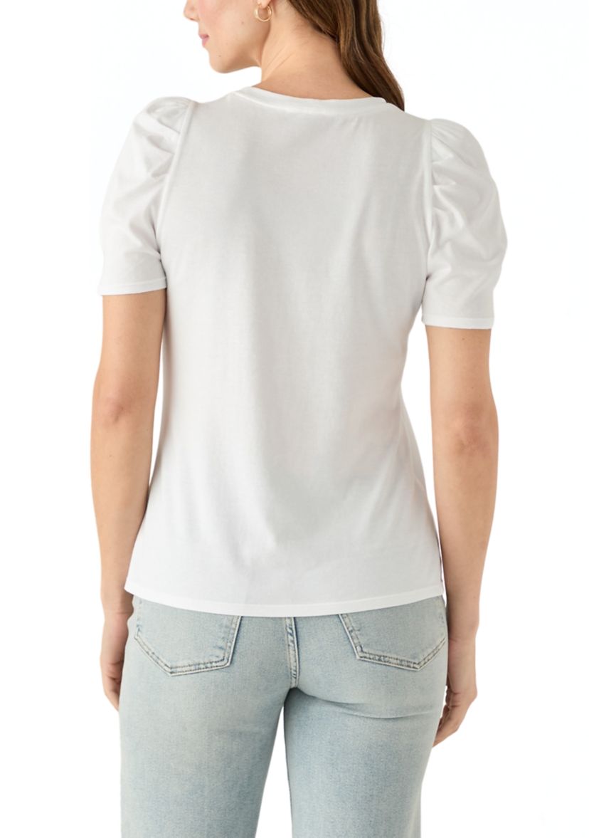 Womens Short Puff Sleeve T-Shirt