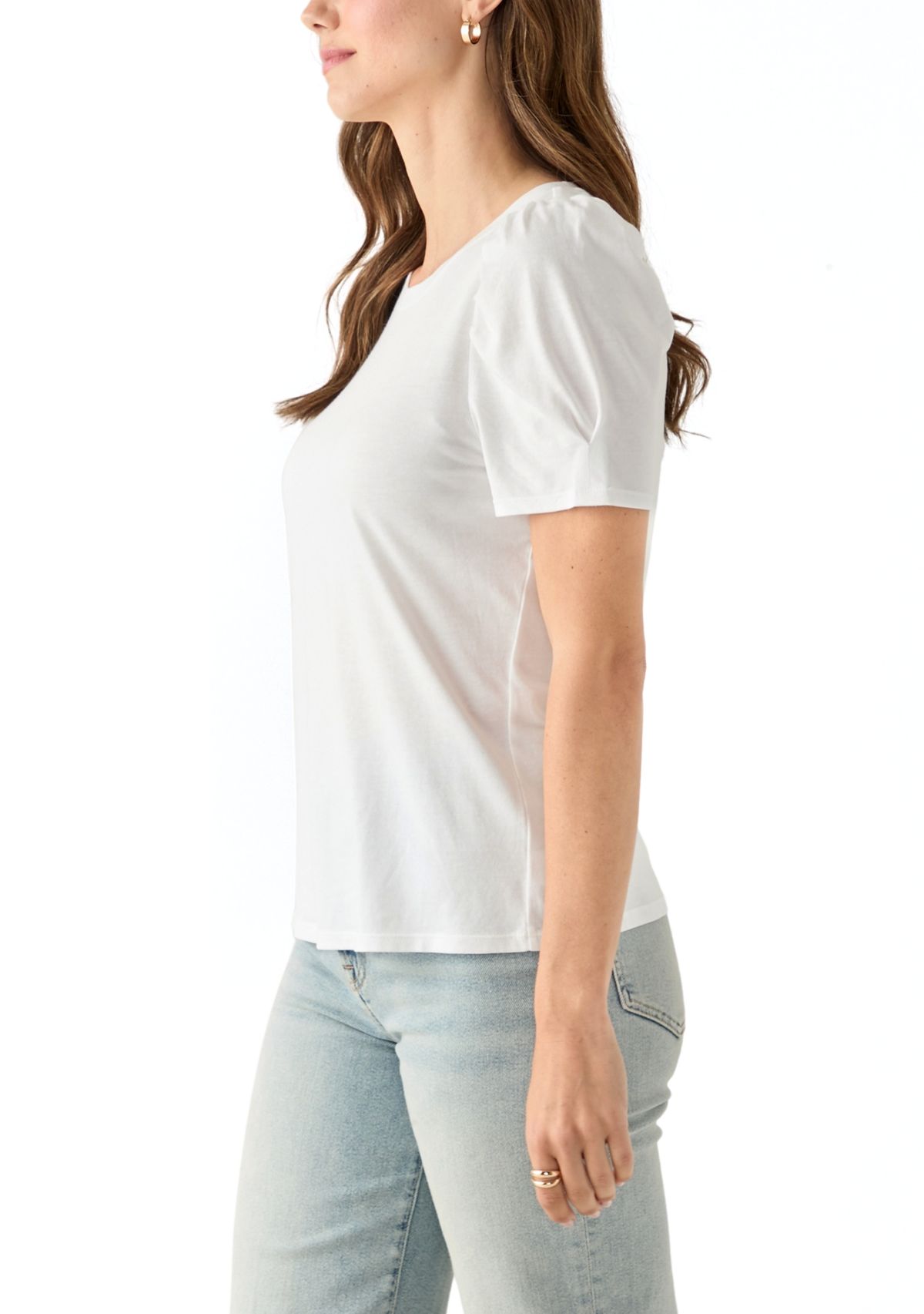 Womens Short Puff Sleeve T-Shirt