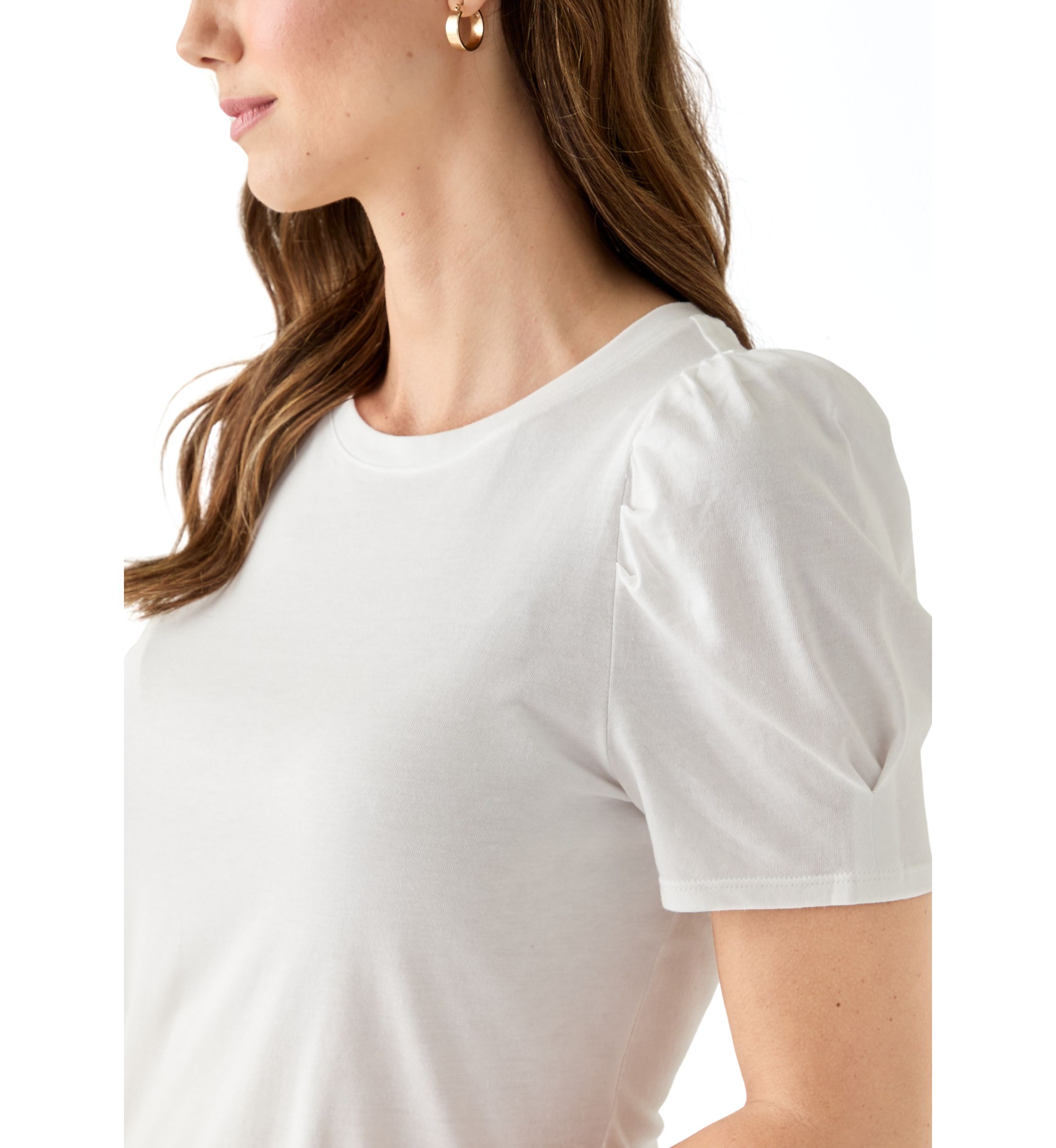 Womens Short Puff Sleeve T-Shirt
