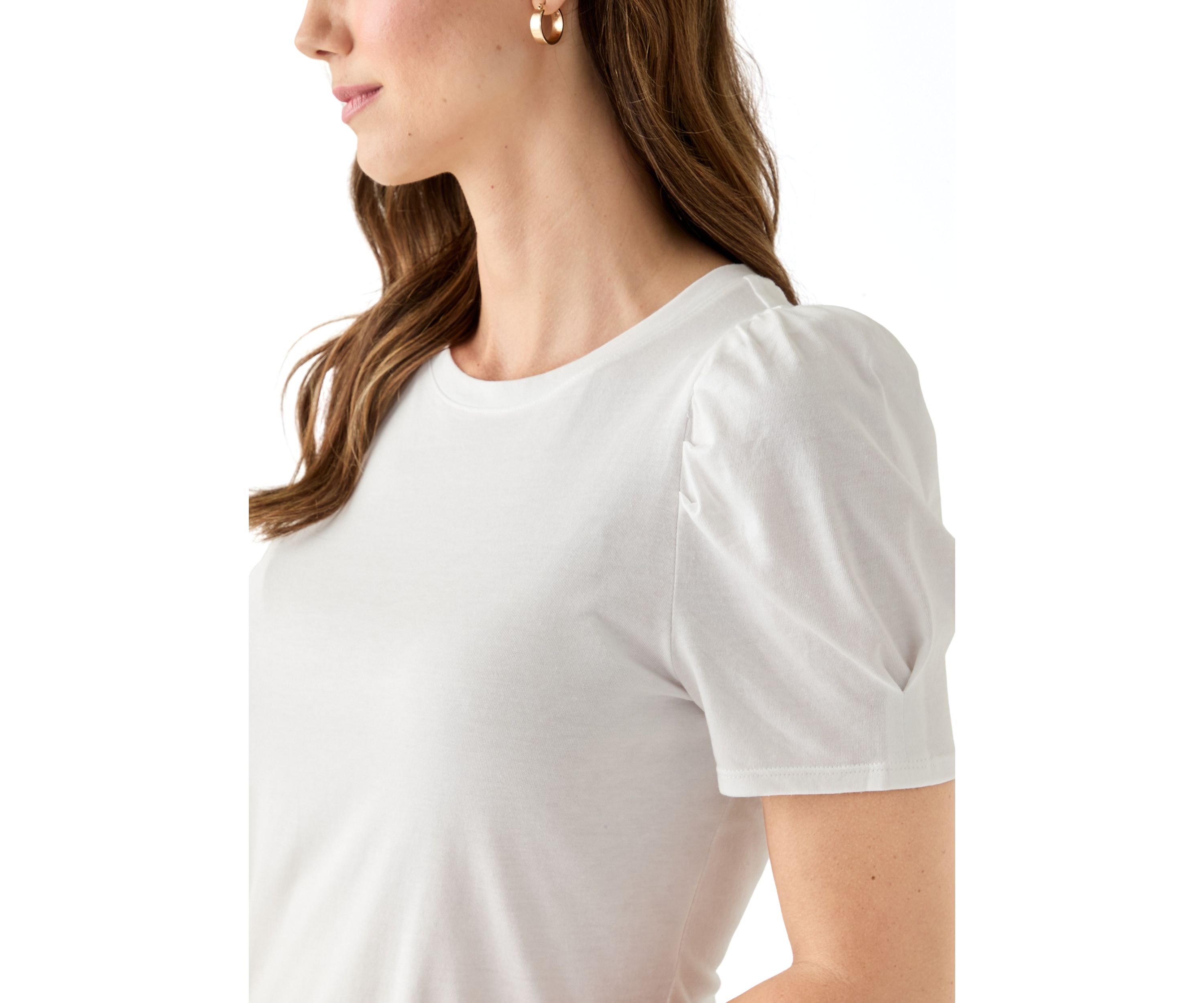 Womens Short Puff Sleeve T-Shirt