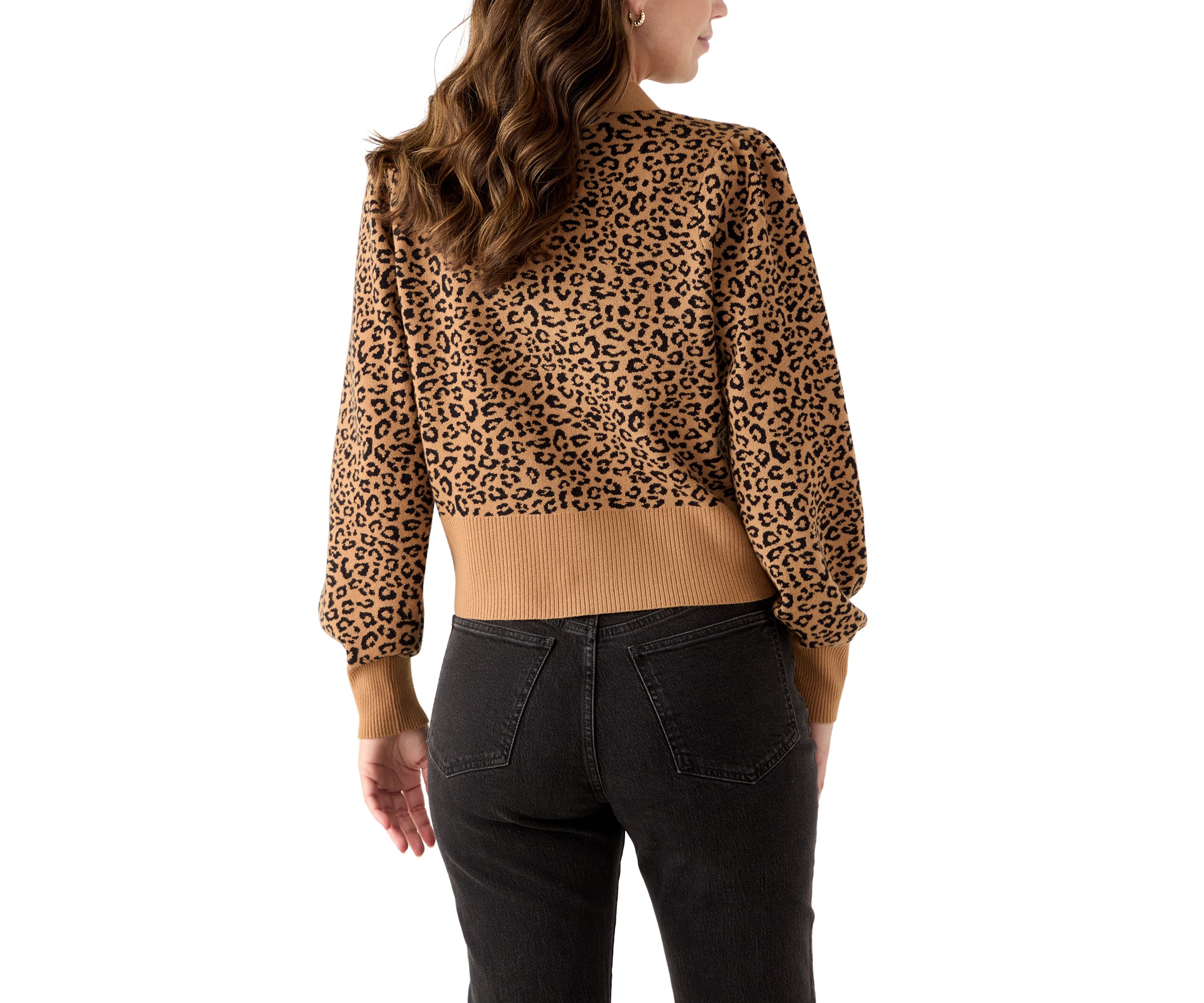 Womens Animal Print Cardigan