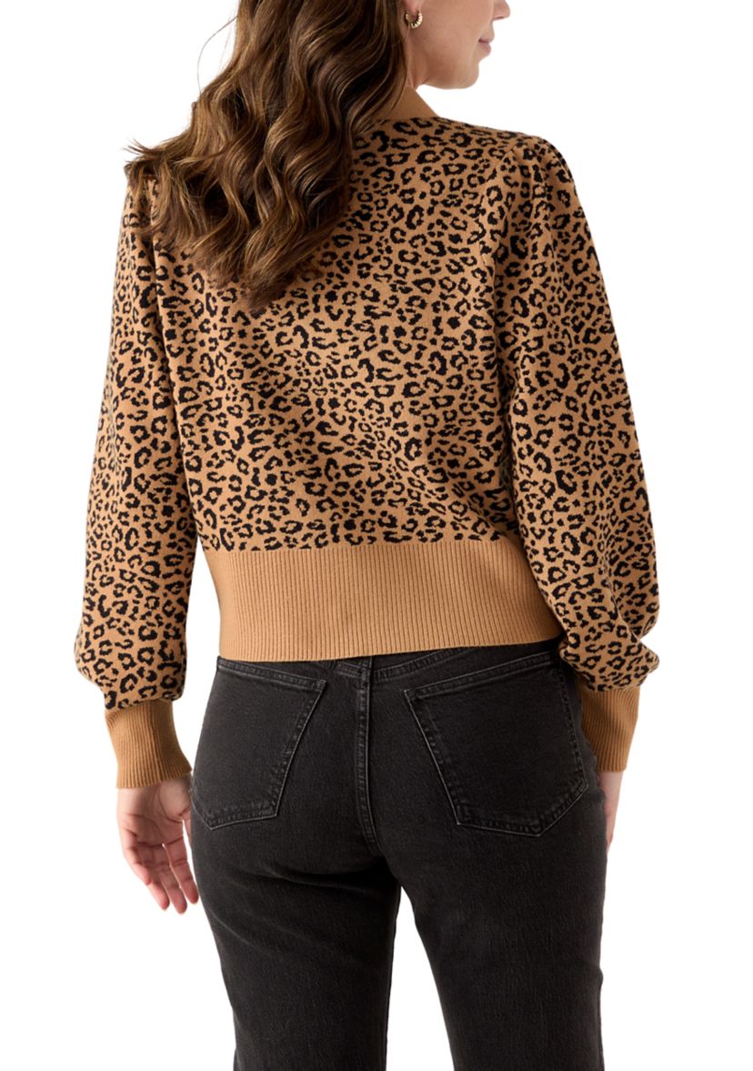Womens Animal Print Cardigan