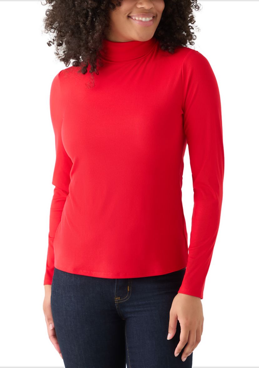 Womens Knit Turtleneck Top