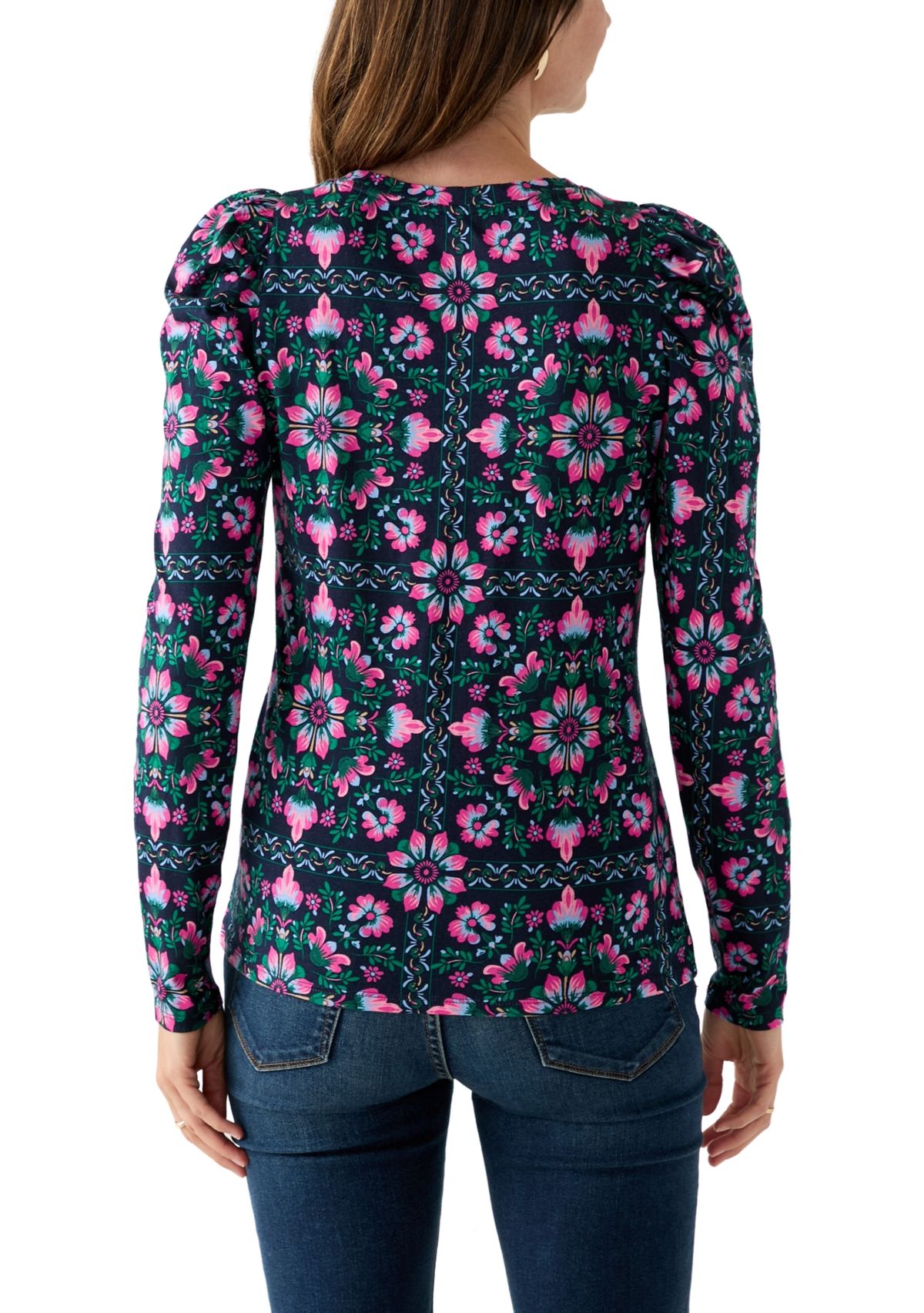 Womens Pleated Shoulder T-Shirt