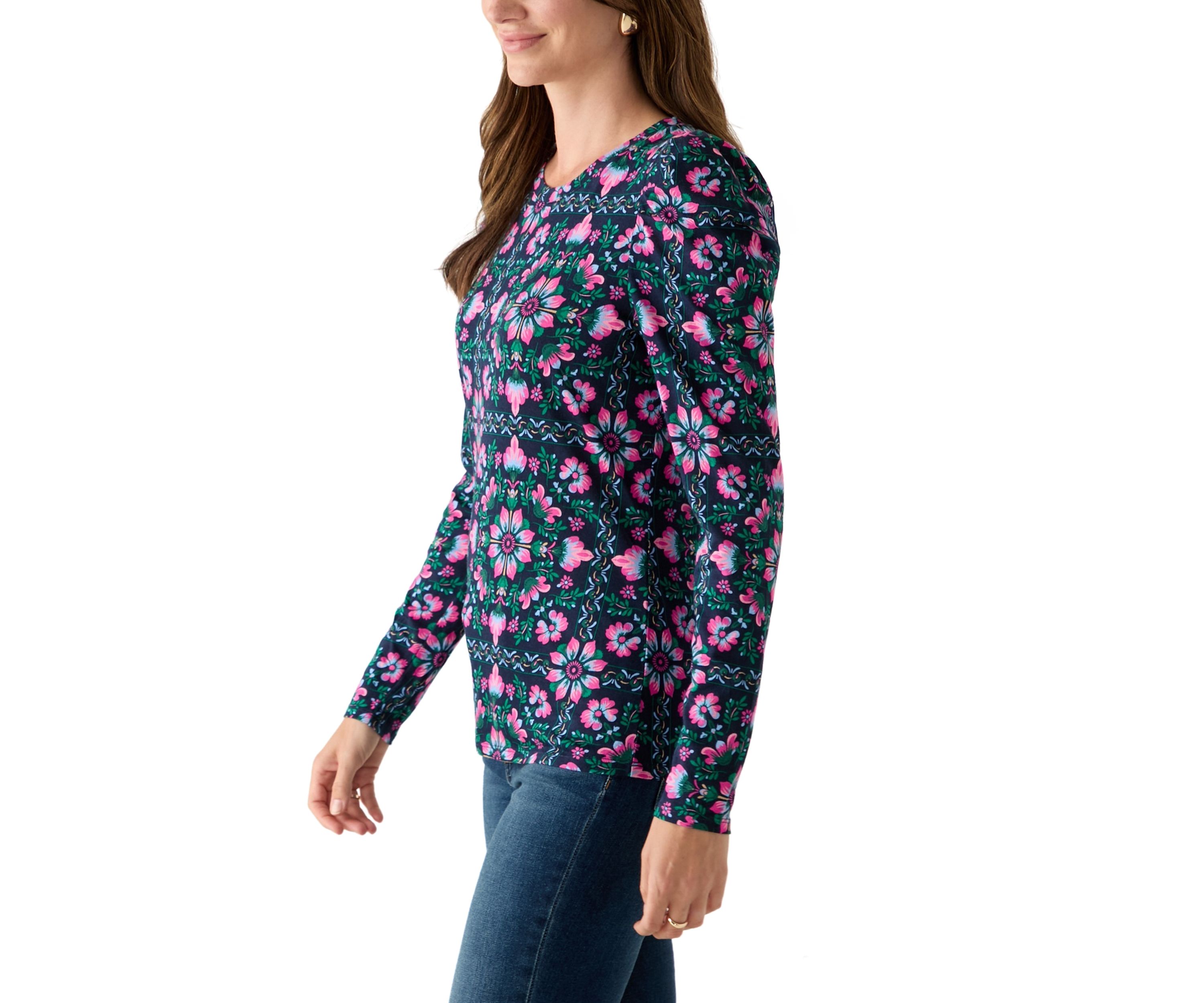 Womens Pleated Shoulder T-Shirt